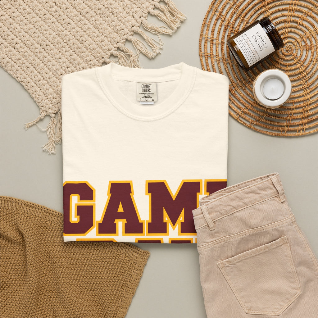 Game Day Football Shirt – Burgundy & Gold