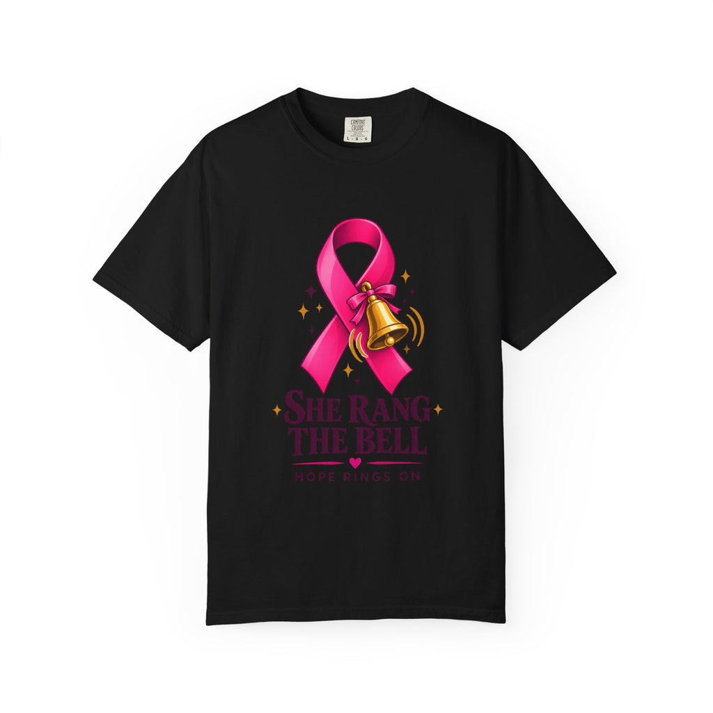 Breast Cancer Awareness T-Shirt — "She Rang the Bell" Personalized Tee