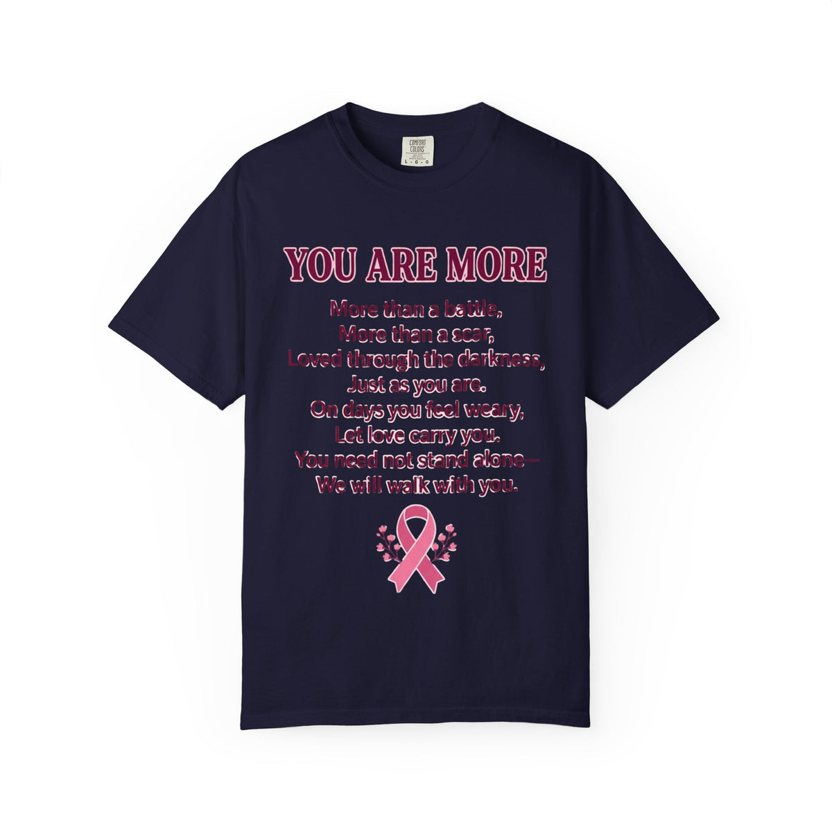 Pink Ribbon Poem T-Shirt | Breast Cancer Awareness & Hope