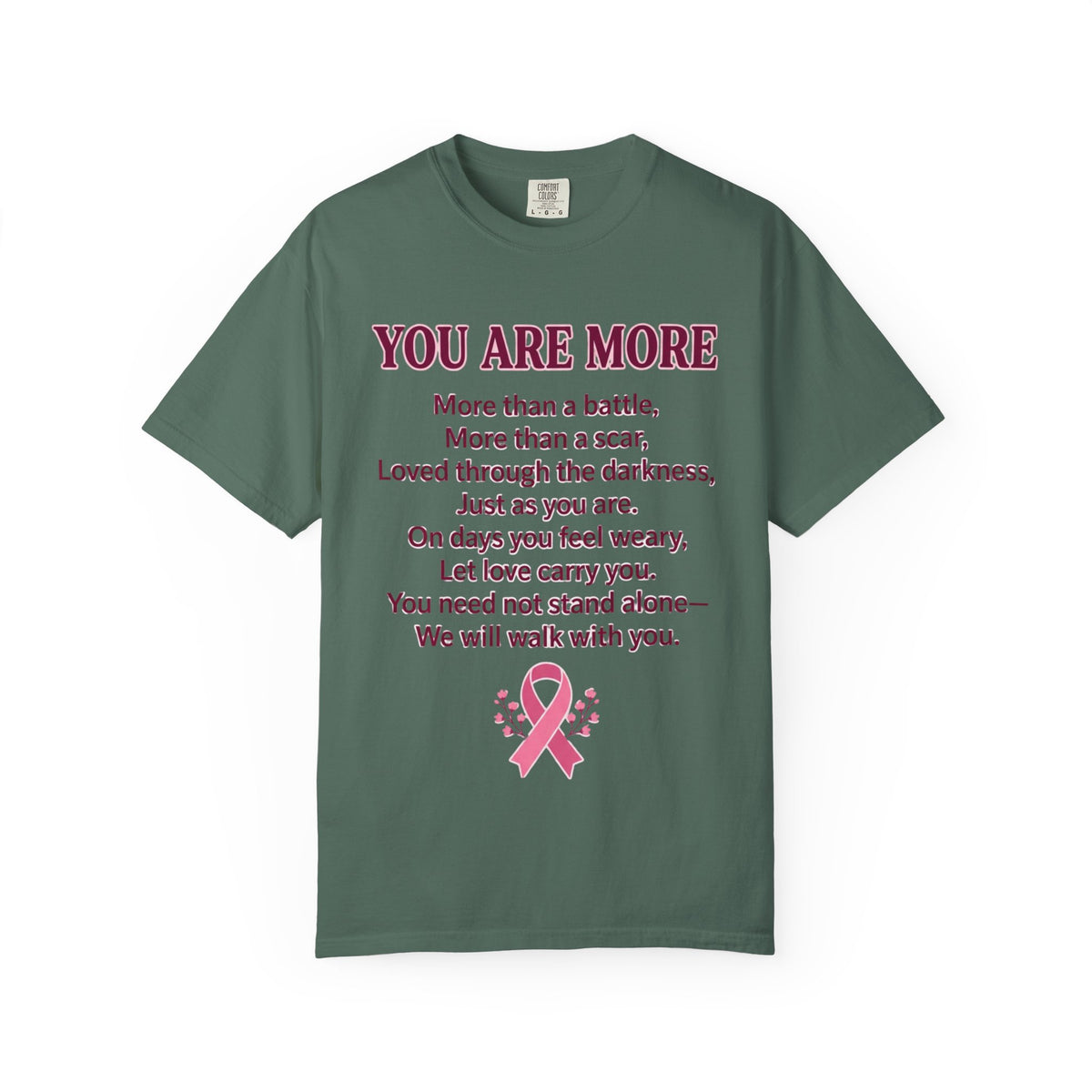 Pink Ribbon Poem T-Shirt | Breast Cancer Awareness & Hope