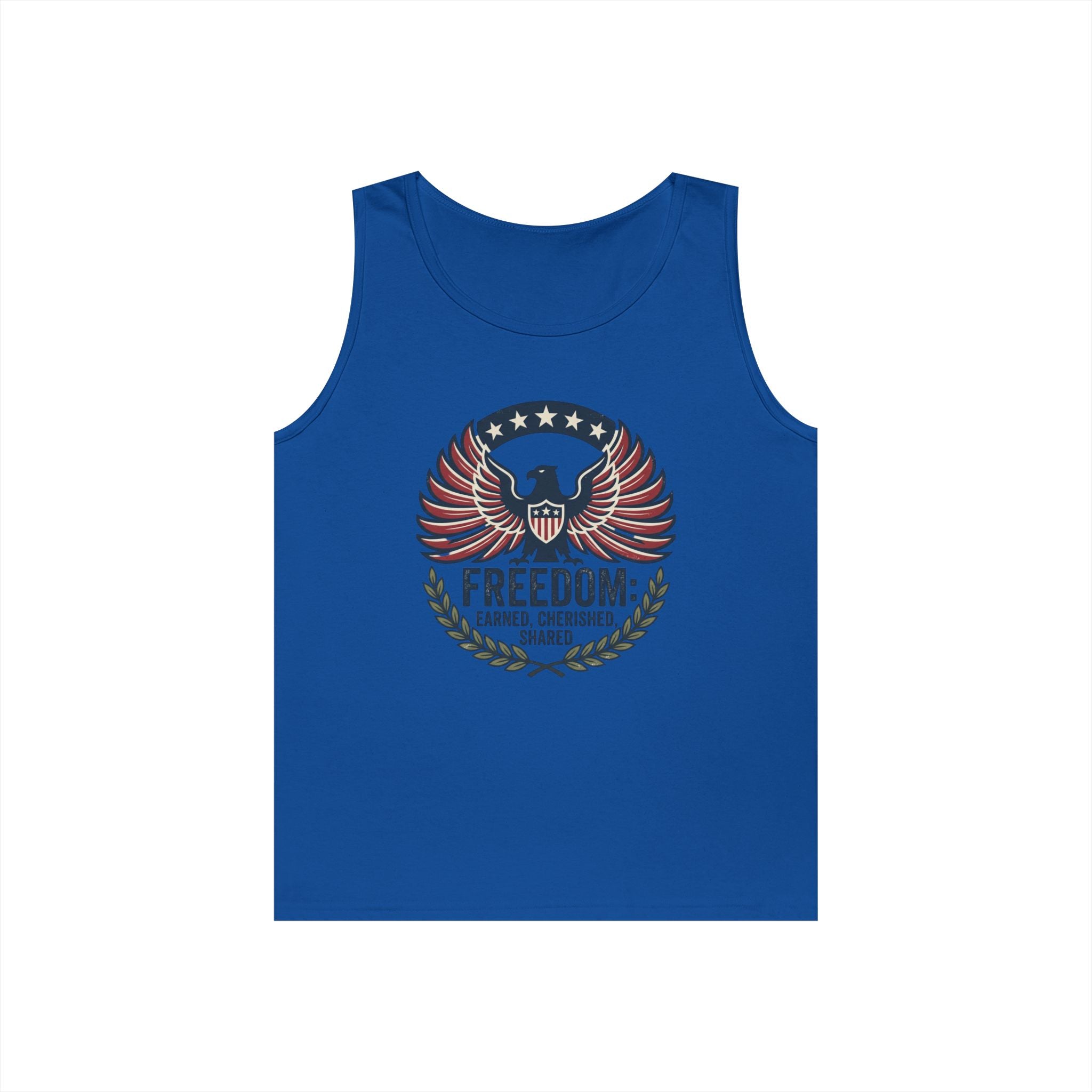 Freedom Eagle Tank Top — Patriotic Fireworks Graphic