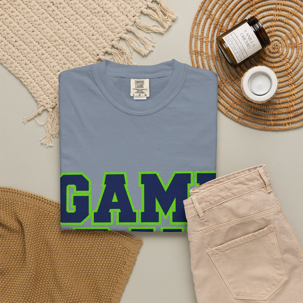Game Day Football Shirt – Navy, Green & Silver