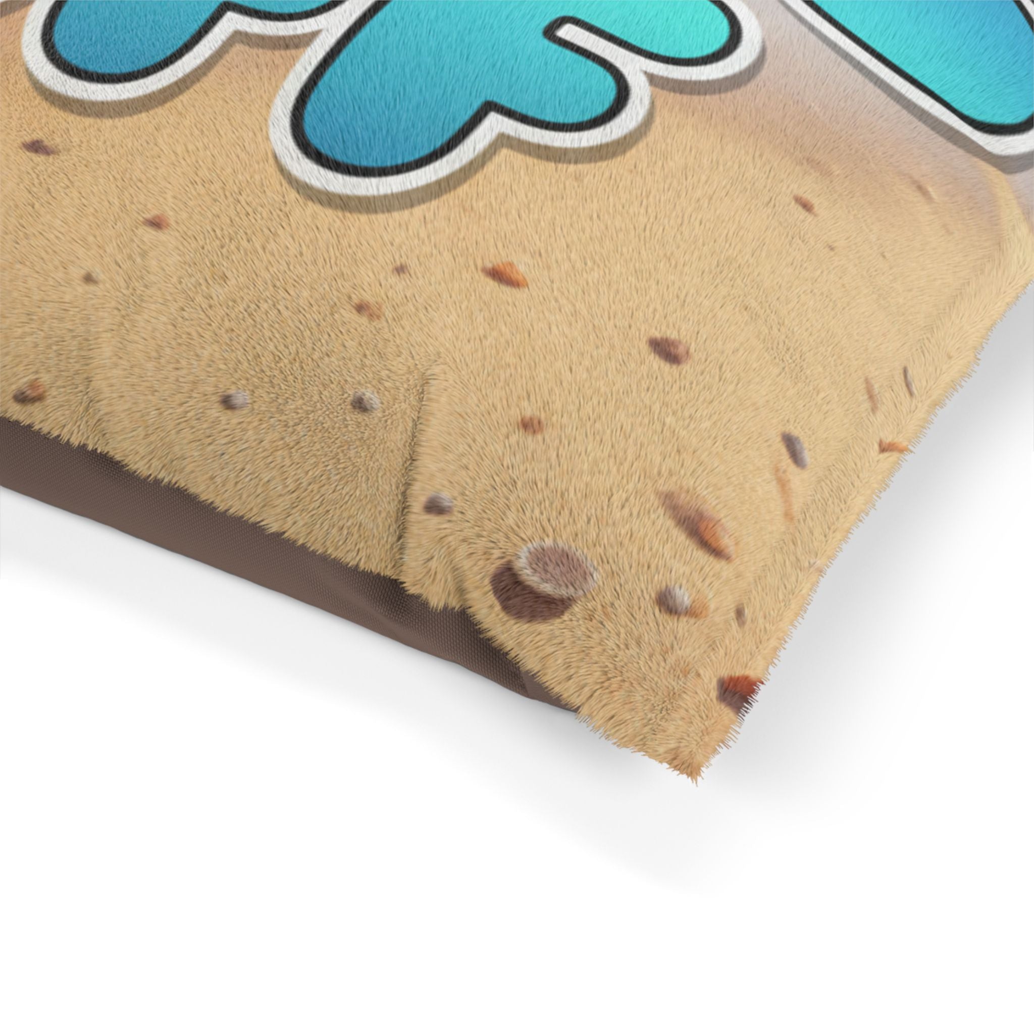 Paws Off Beach Pet Bed — Funny Sand & Ocean Pet Bed