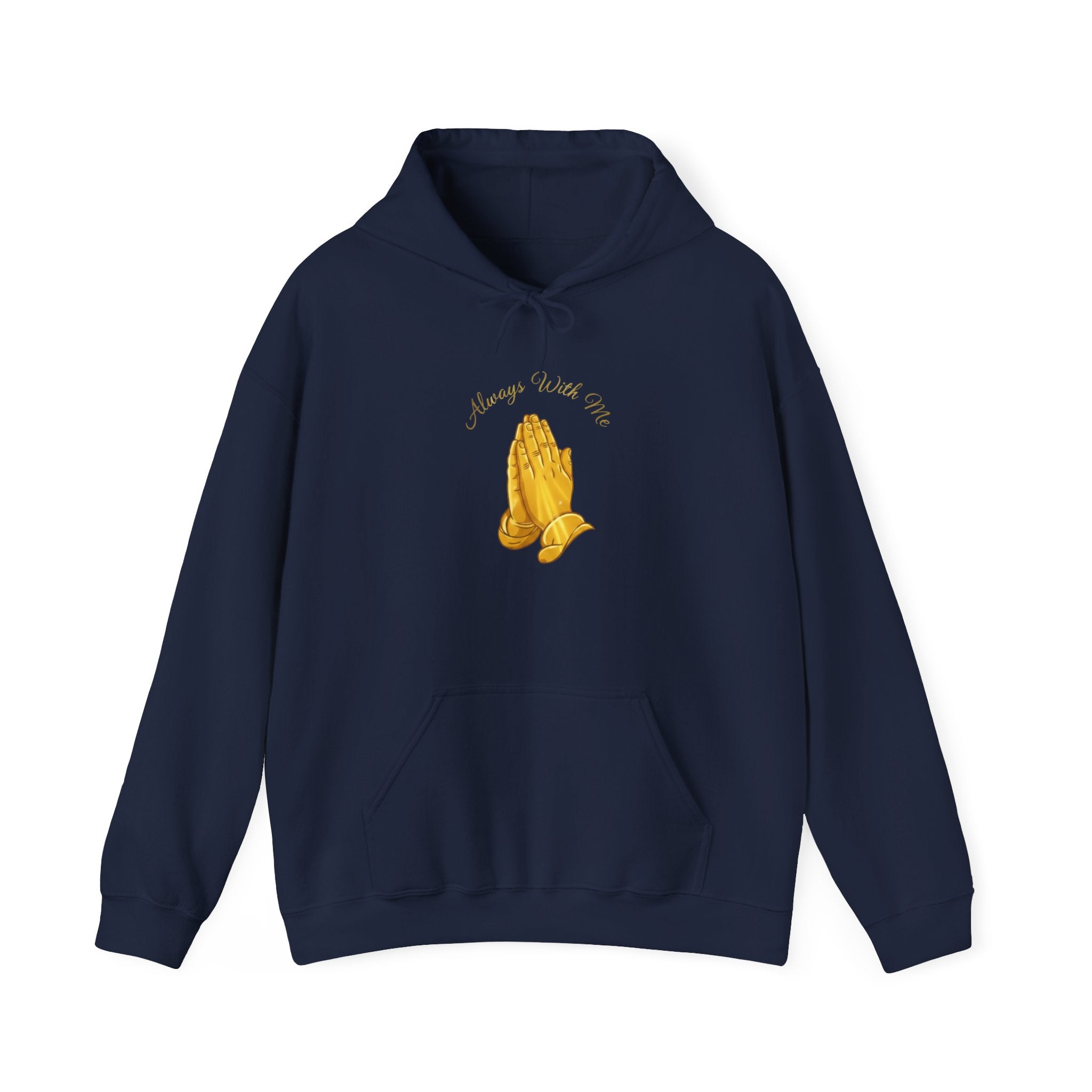 "Always With Me" Golden Praying Hands Hoodie