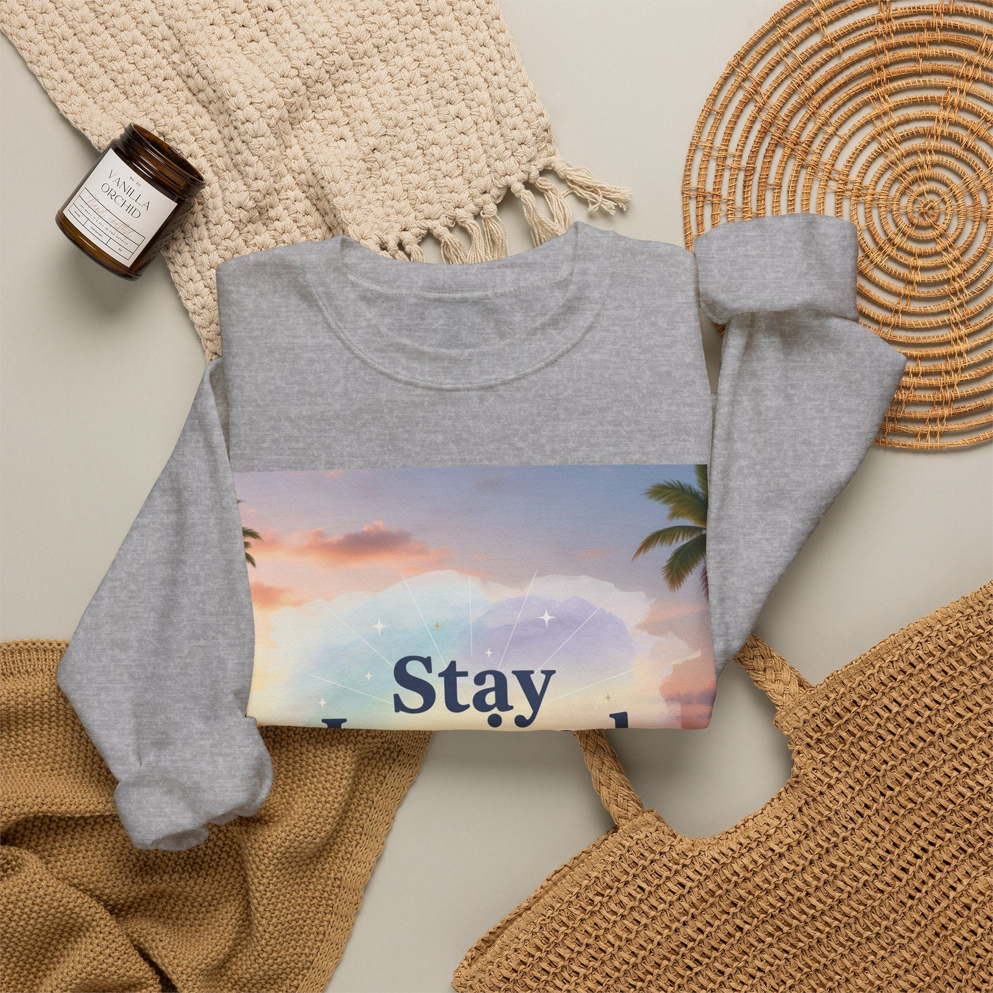 Stay Inspired Beach Unisex Sweatshirt | Family Star