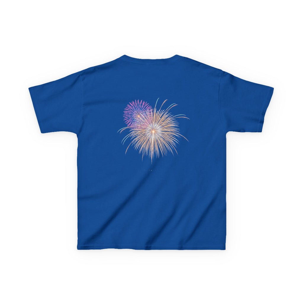 Kids Tee — 4th of July Fireworks American Flag Design