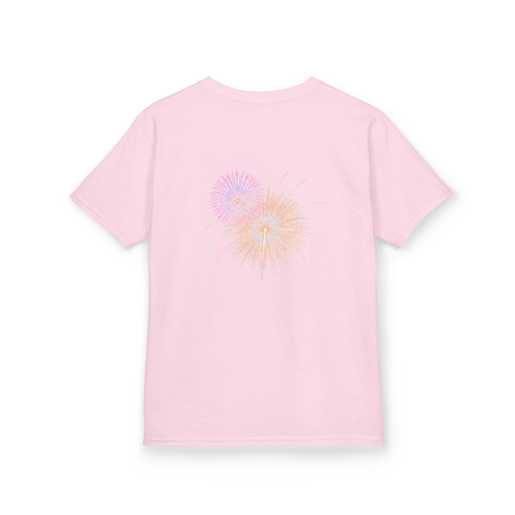 Kids Tee — 4th of July Fireworks American Flag Design