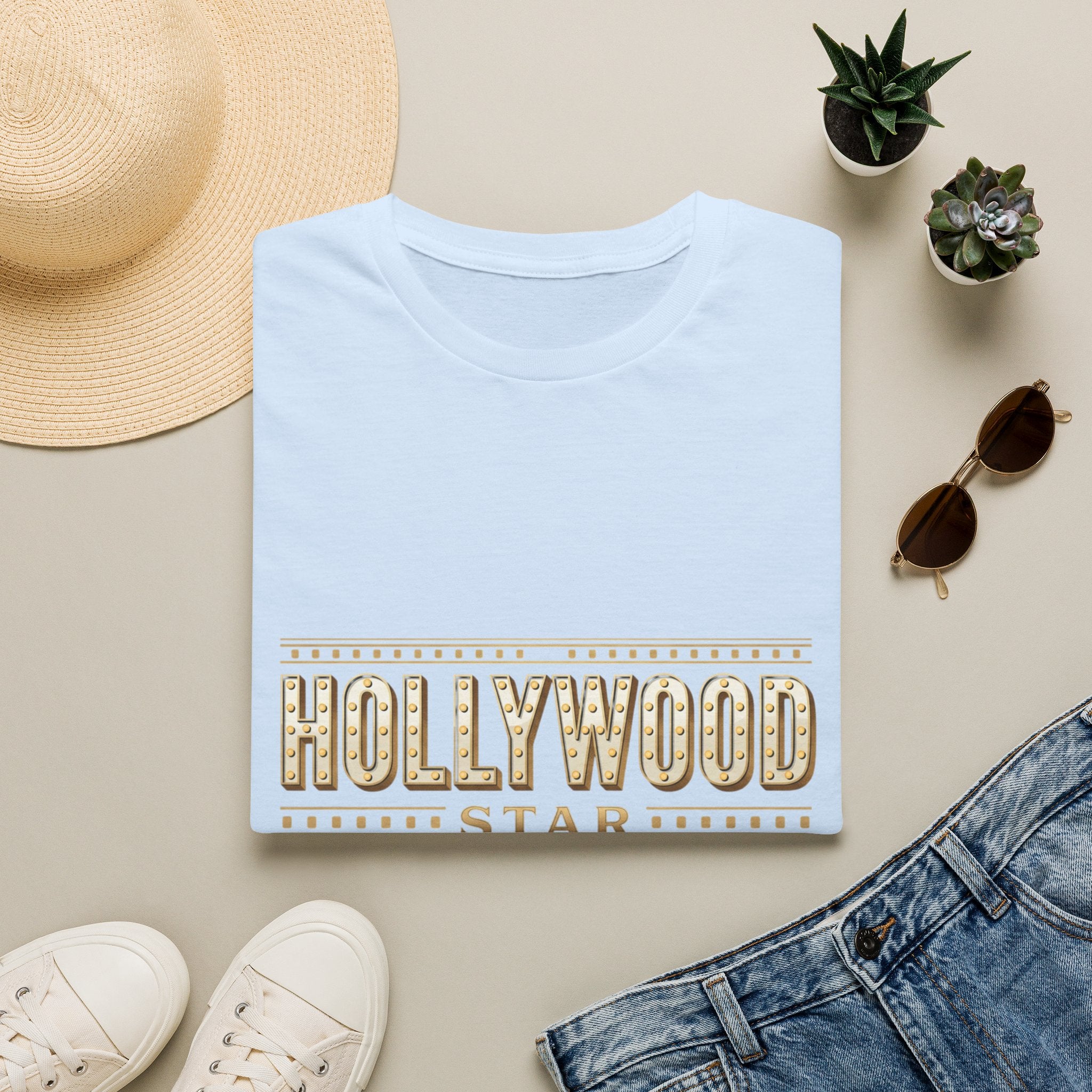 Hollywood Star Vintage Marquee T-Shirt — Retro Movie Sign Graphic Tee