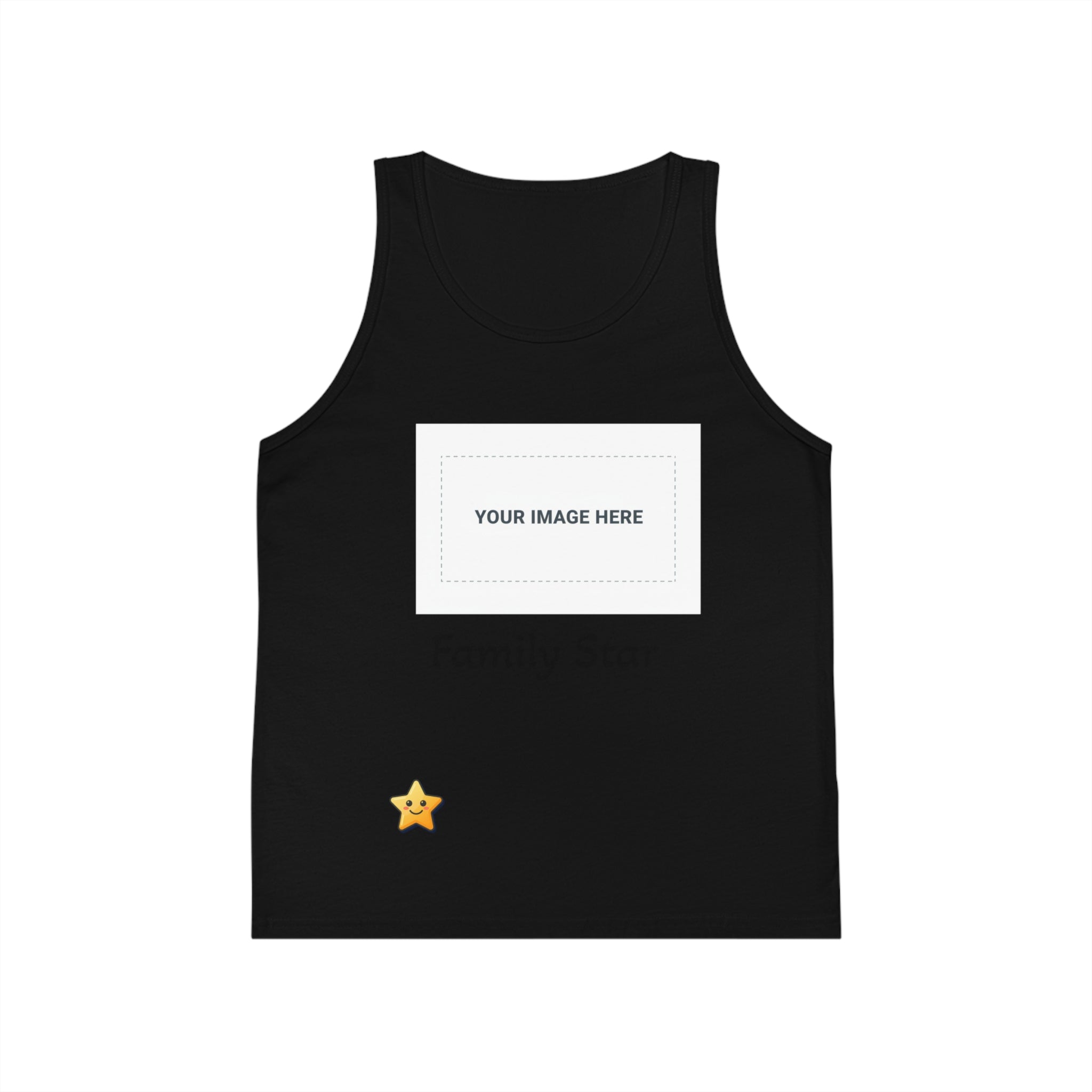 Family Star Kids Custom Photo Tank Top — Personalized Jersey Tee for Kids