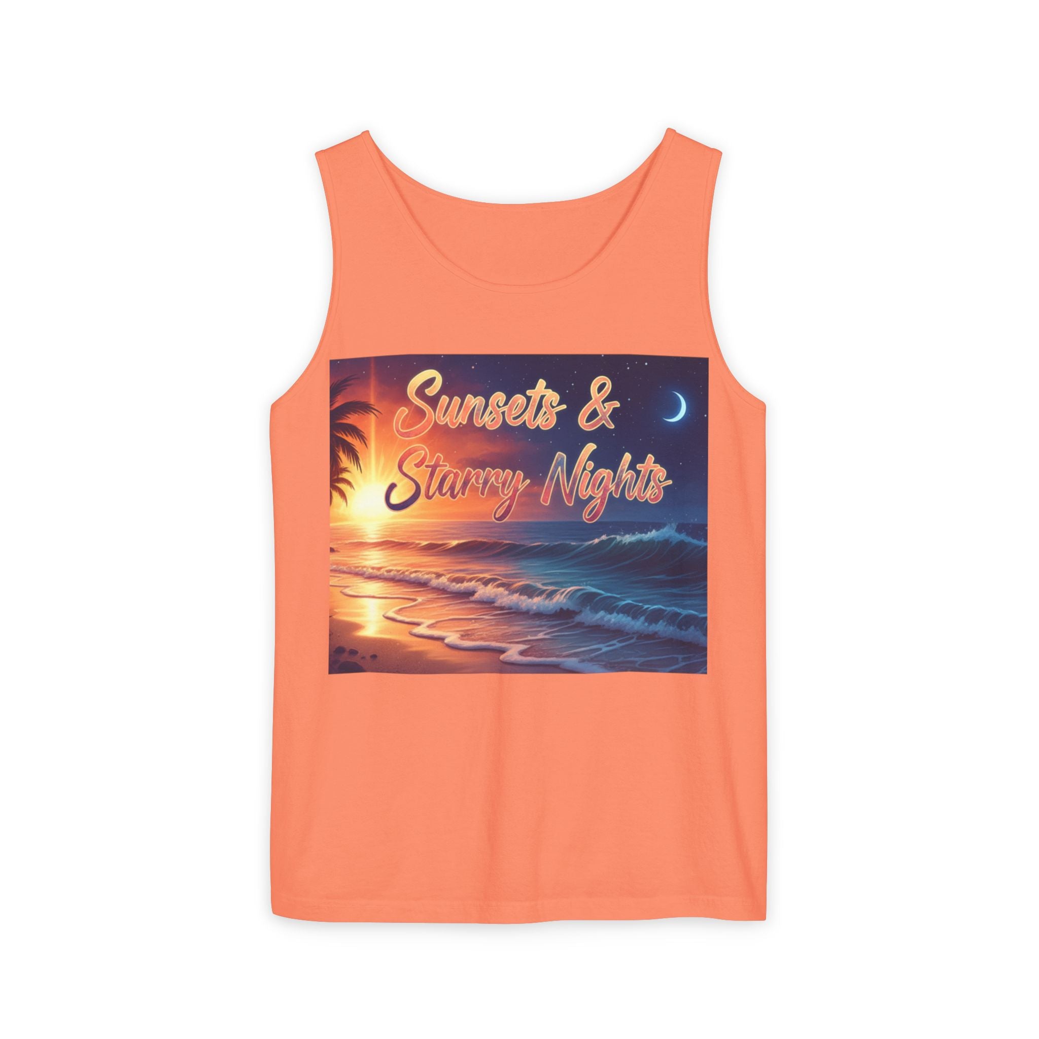 Sunsets & Starry Nights Unisex Tank Top — Beach Graphic Tee