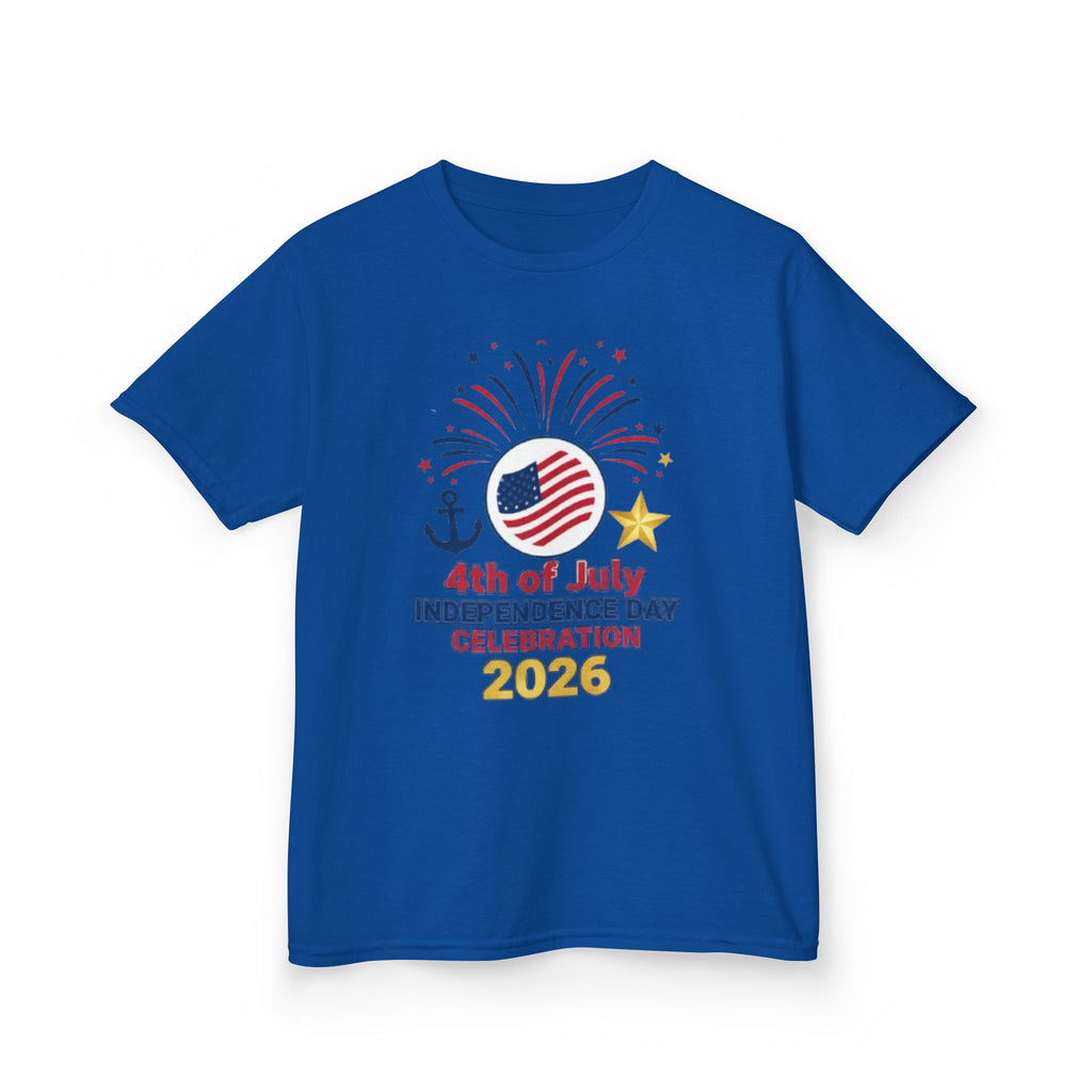 Kids Tee — 4th of July Fireworks American Flag Design
