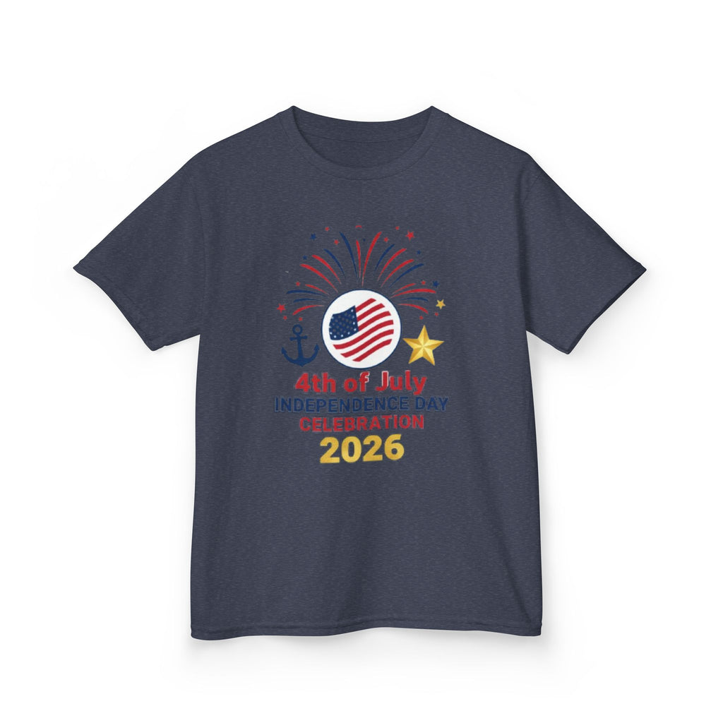 Kids Tee — 4th of July Fireworks American Flag Design