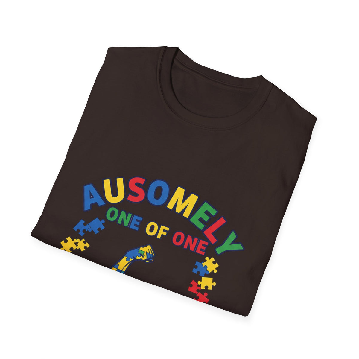 T-Shirt — “Ausomely One of One” Colorful Autism Awareness Tee