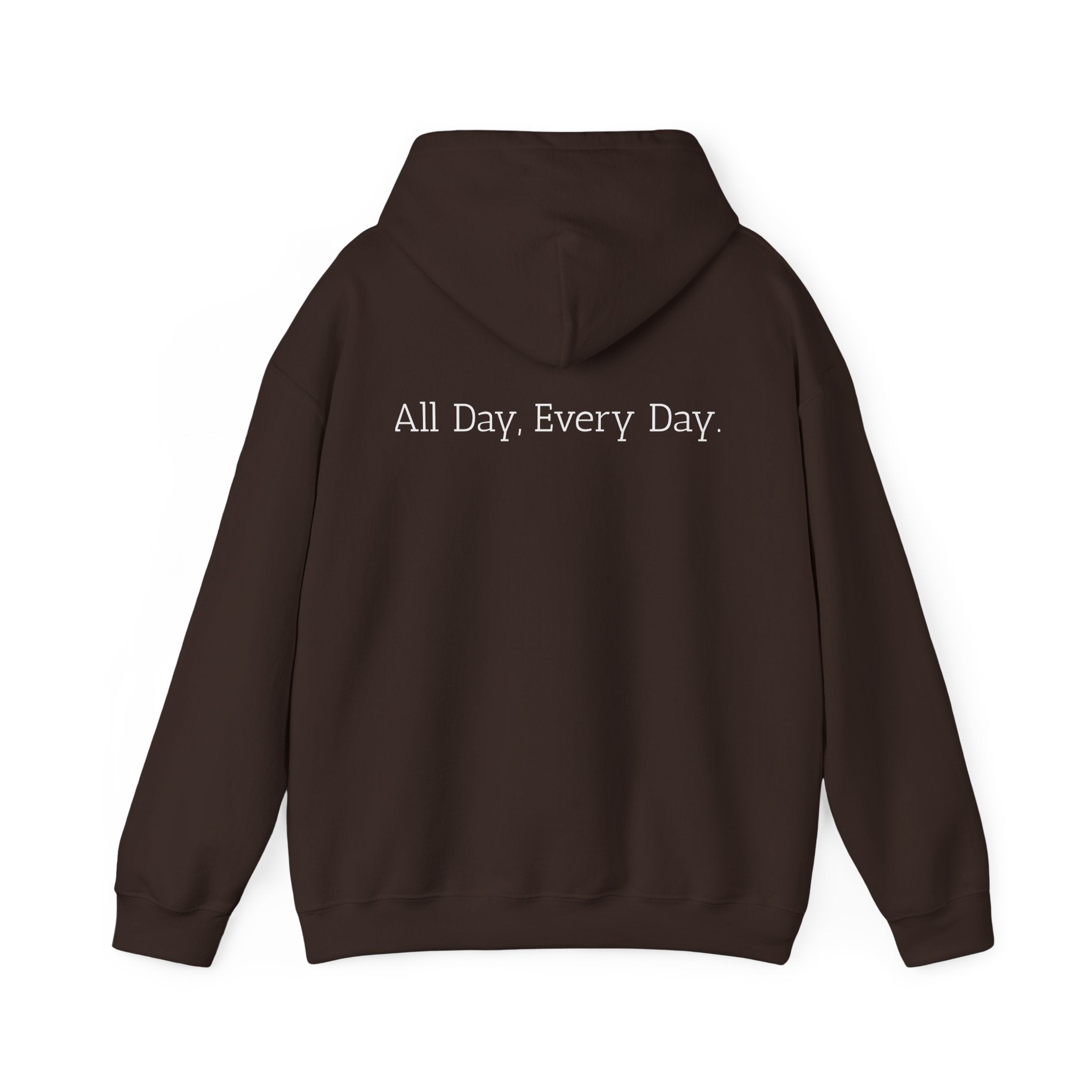 God's Problem Hoodie — "God's Problem" Front, "All Day, Every Day." Back | Minimal Faith Statement Sweatshirt