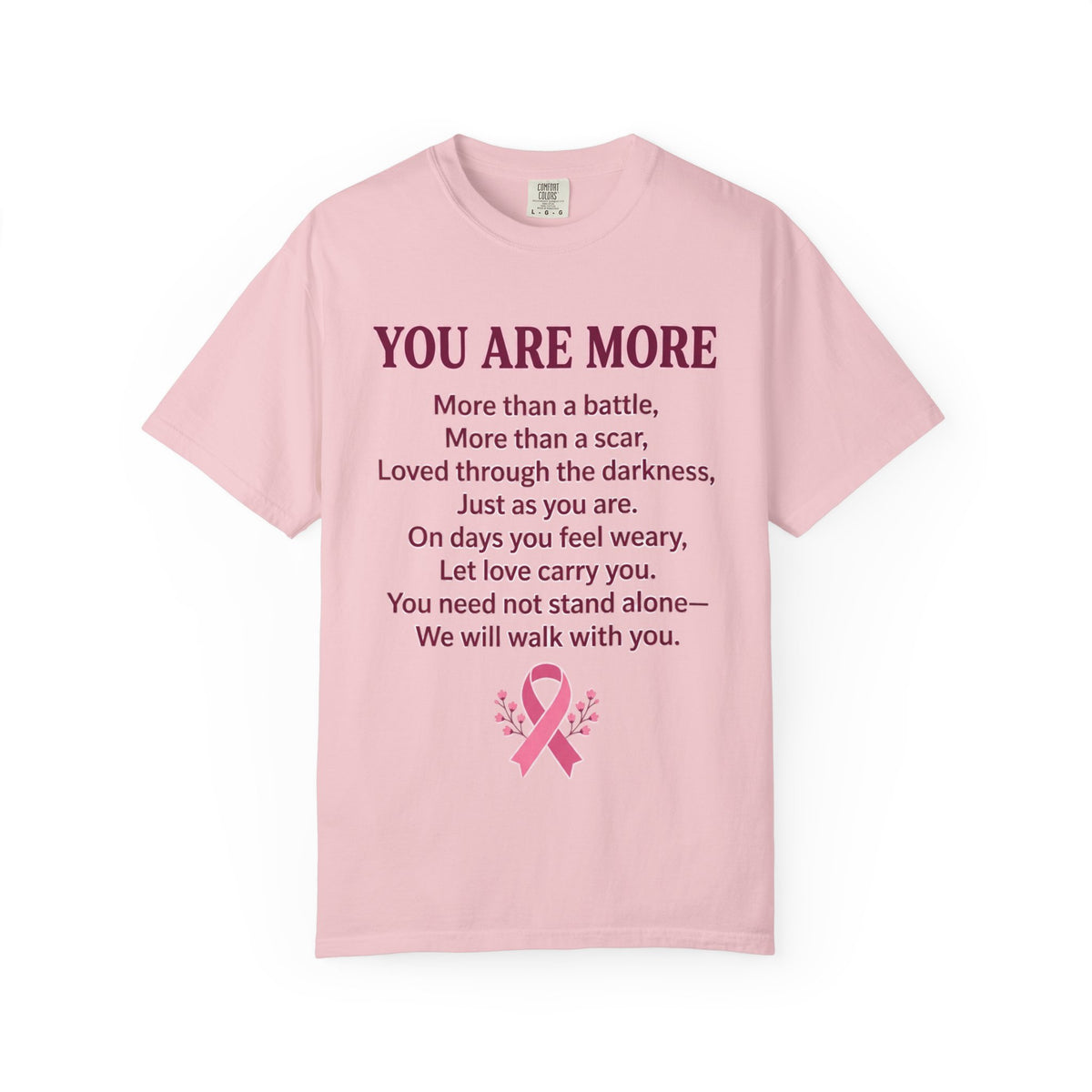 Pink Ribbon Poem T-Shirt | Breast Cancer Awareness & Hope