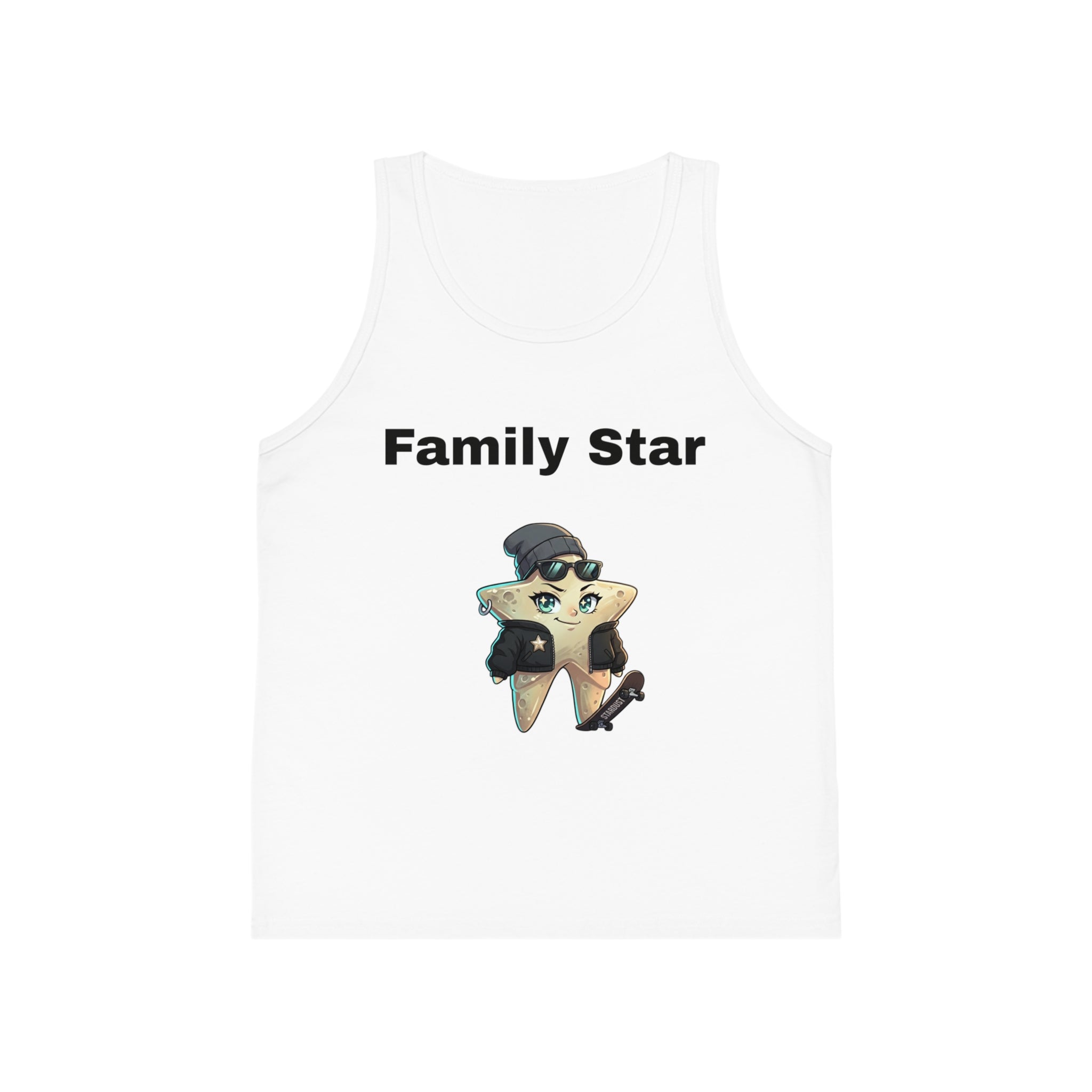 Kids' Tank Top — "Family Star" Girl Motorcycle Star Graphic