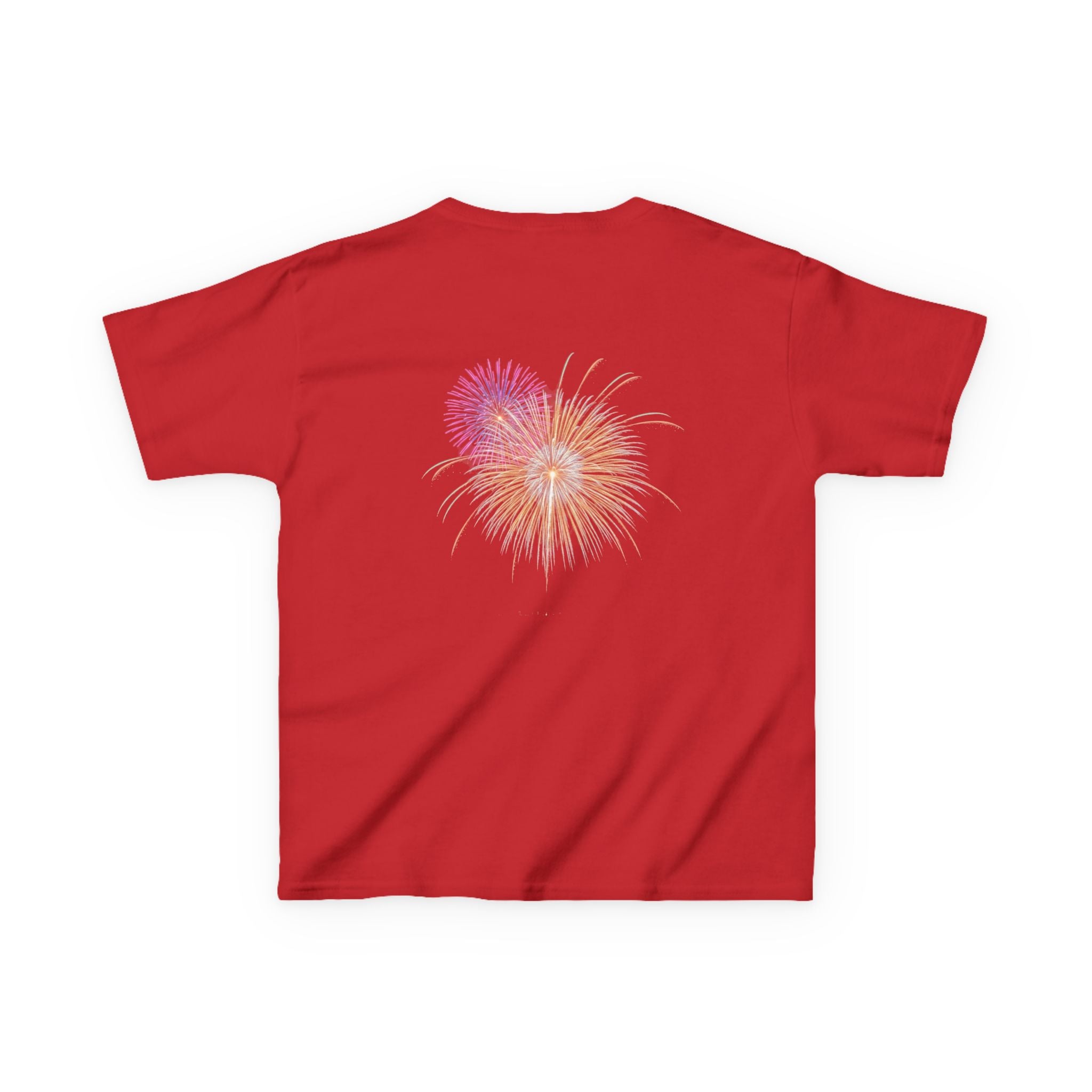 Kids Tee — 4th of July Fireworks American Flag Design