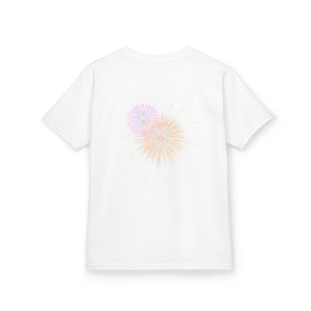 Kids Tee — 4th of July Fireworks American Flag Design