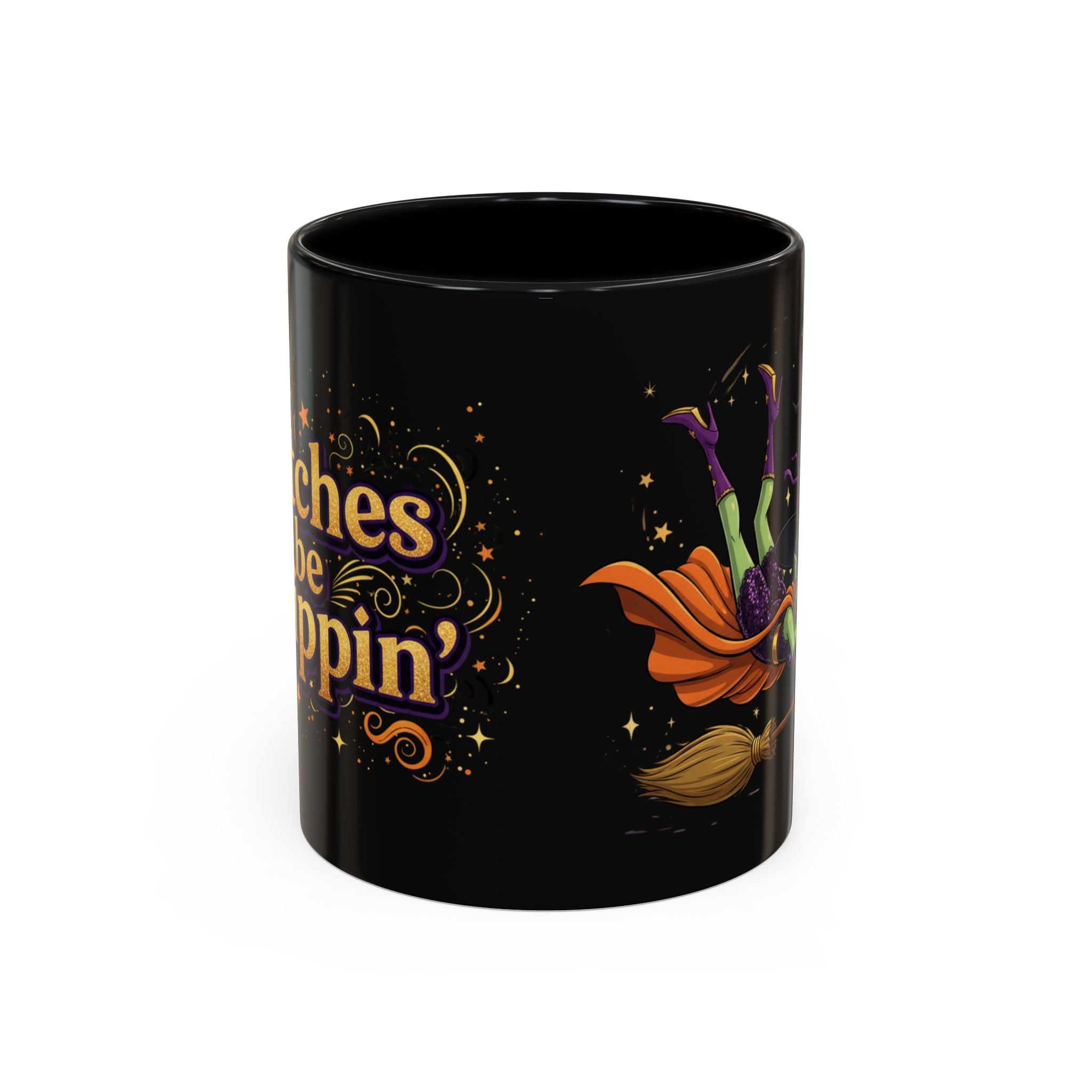 Witches Be Trippin' Coffee Mug — Halloween Witch Accent Mug (11/15oz)