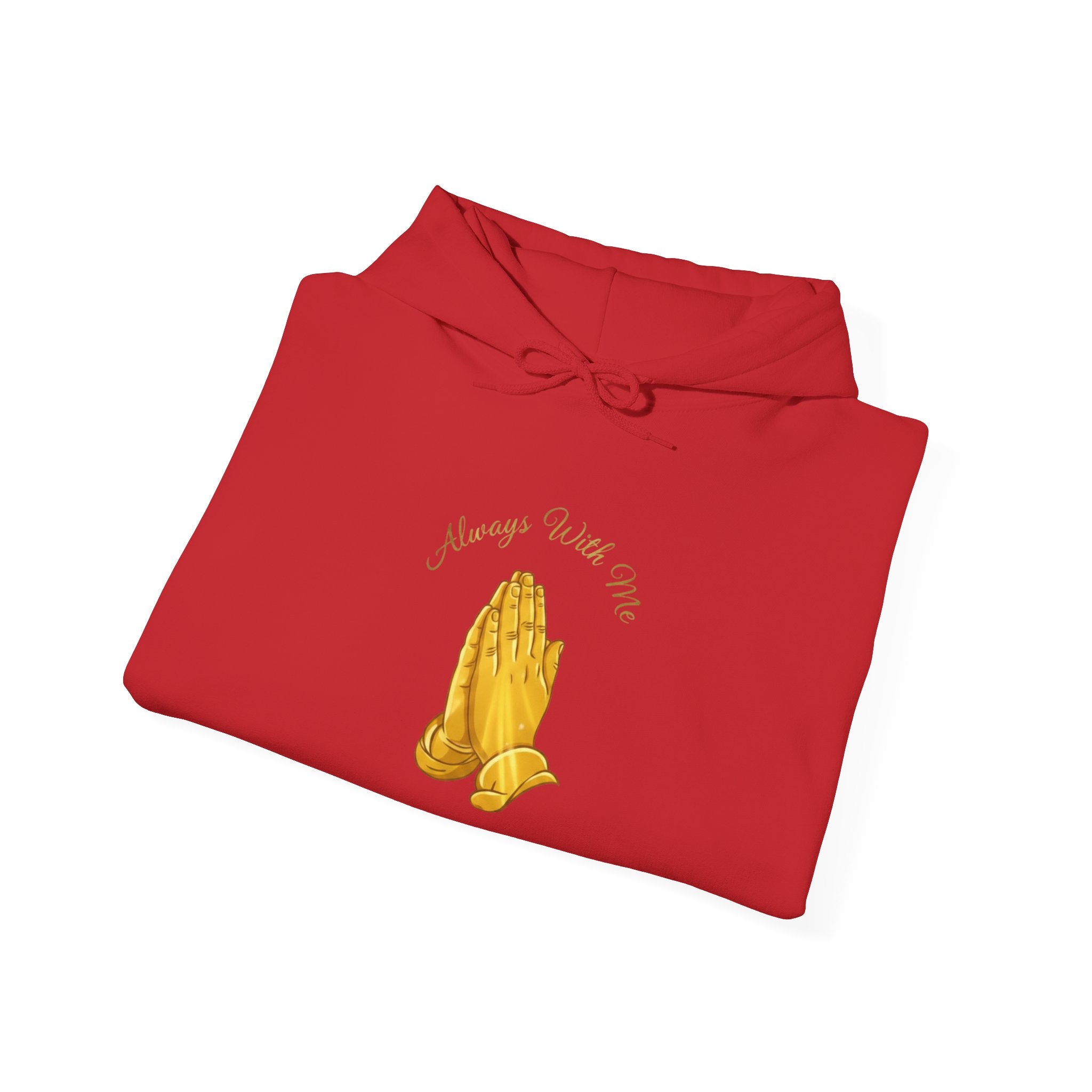 "Always With Me" Golden Praying Hands Hoodie