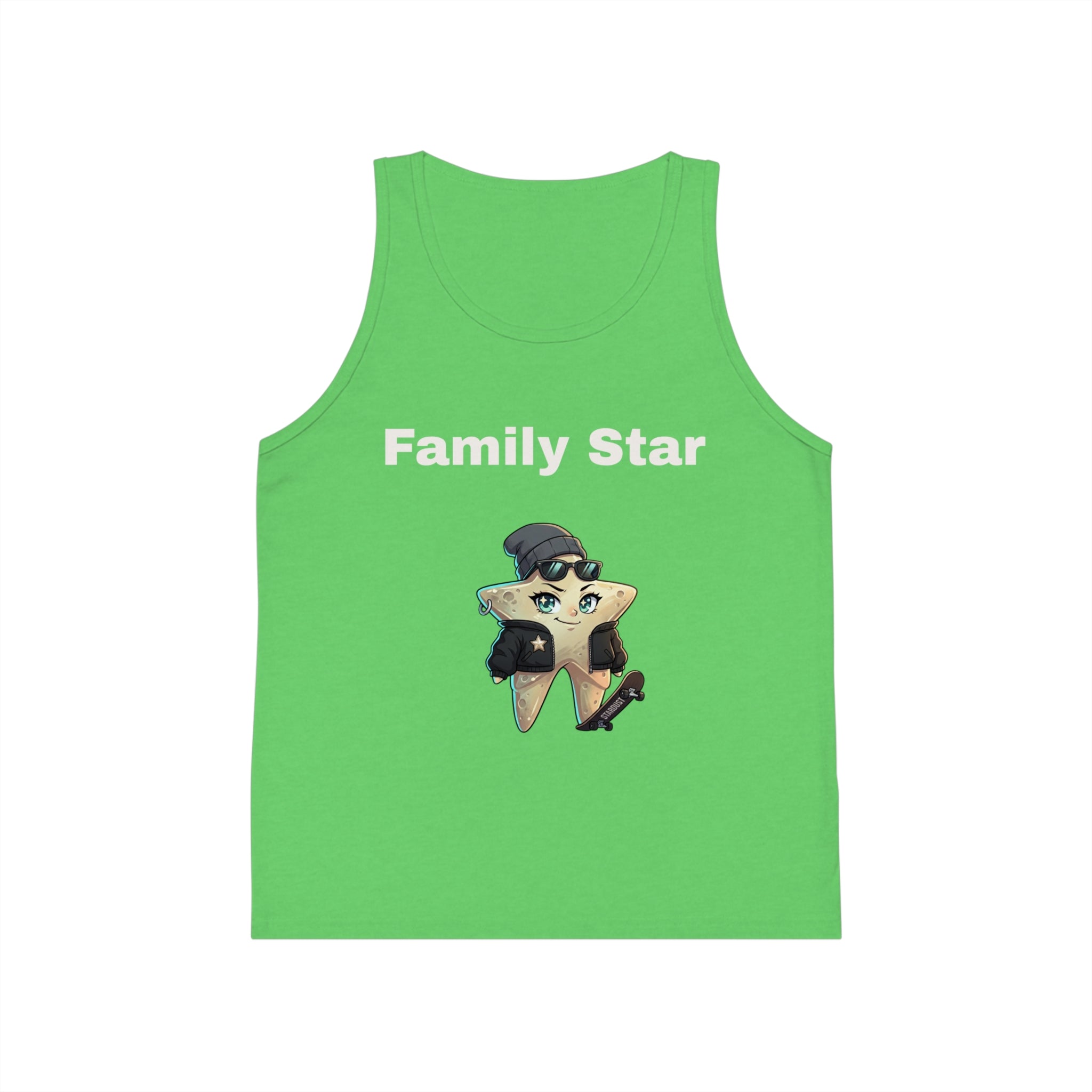 Kids' Tank Top — "Family Star" Girl Motorcycle Star Graphic