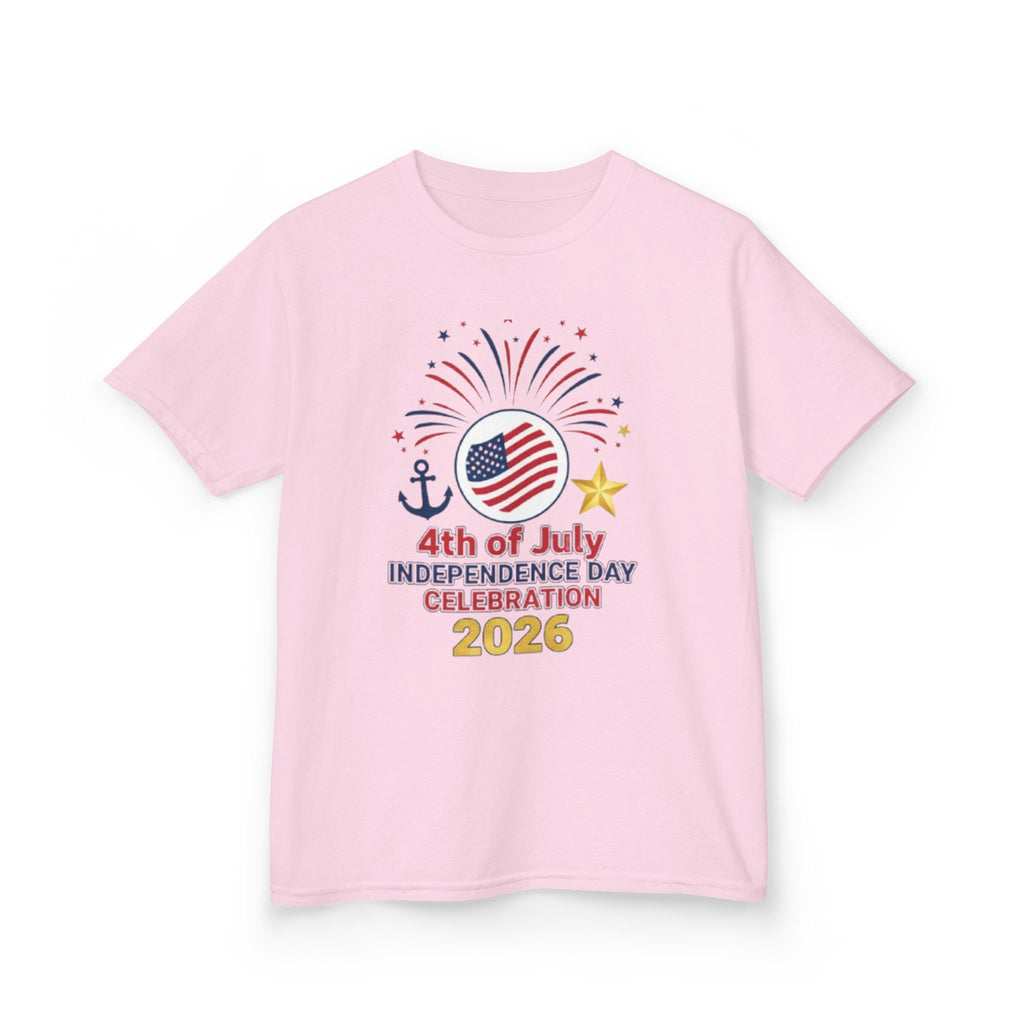 Kids Tee — 4th of July Fireworks American Flag Design