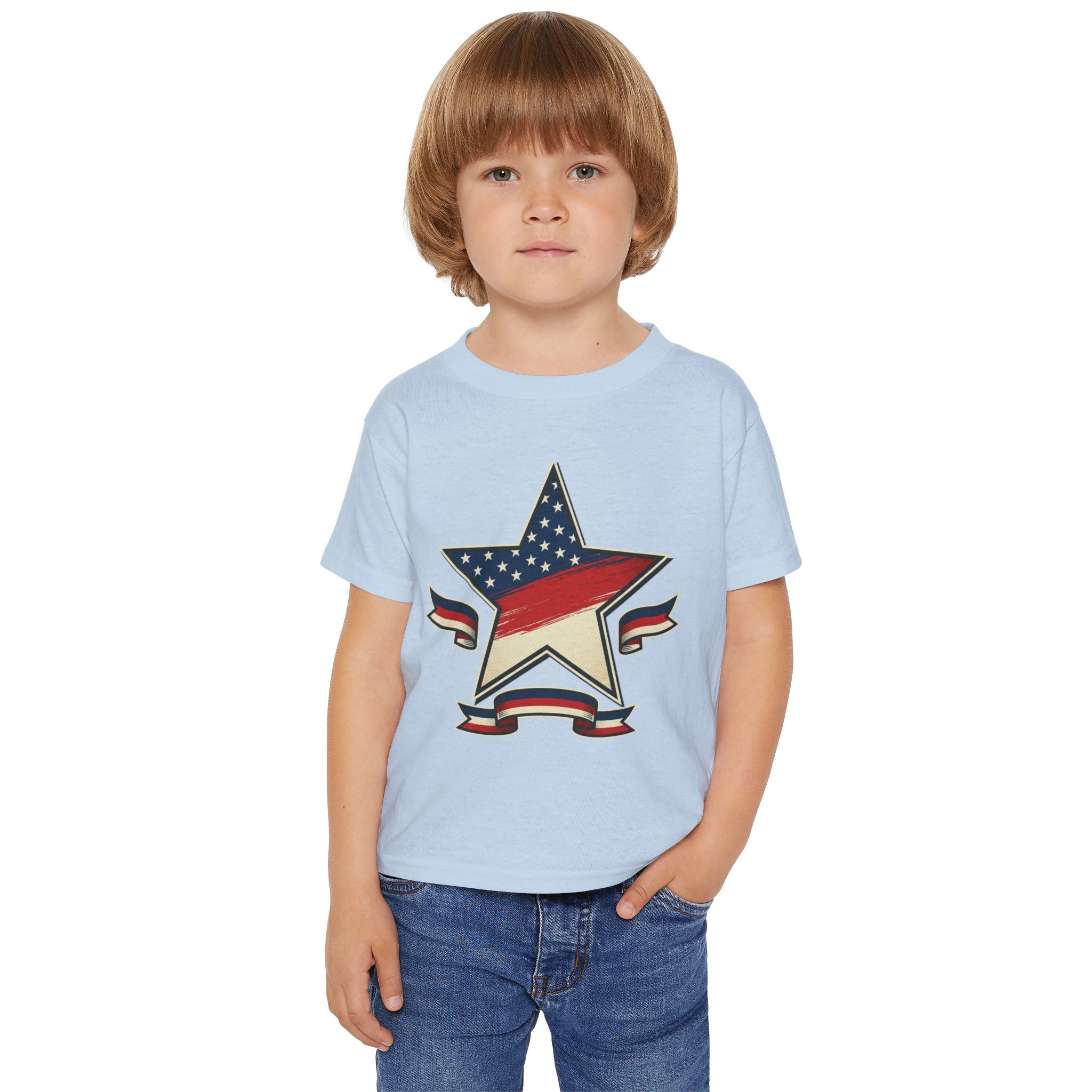 4th of July Toddler T-Shirt — American Flag Star