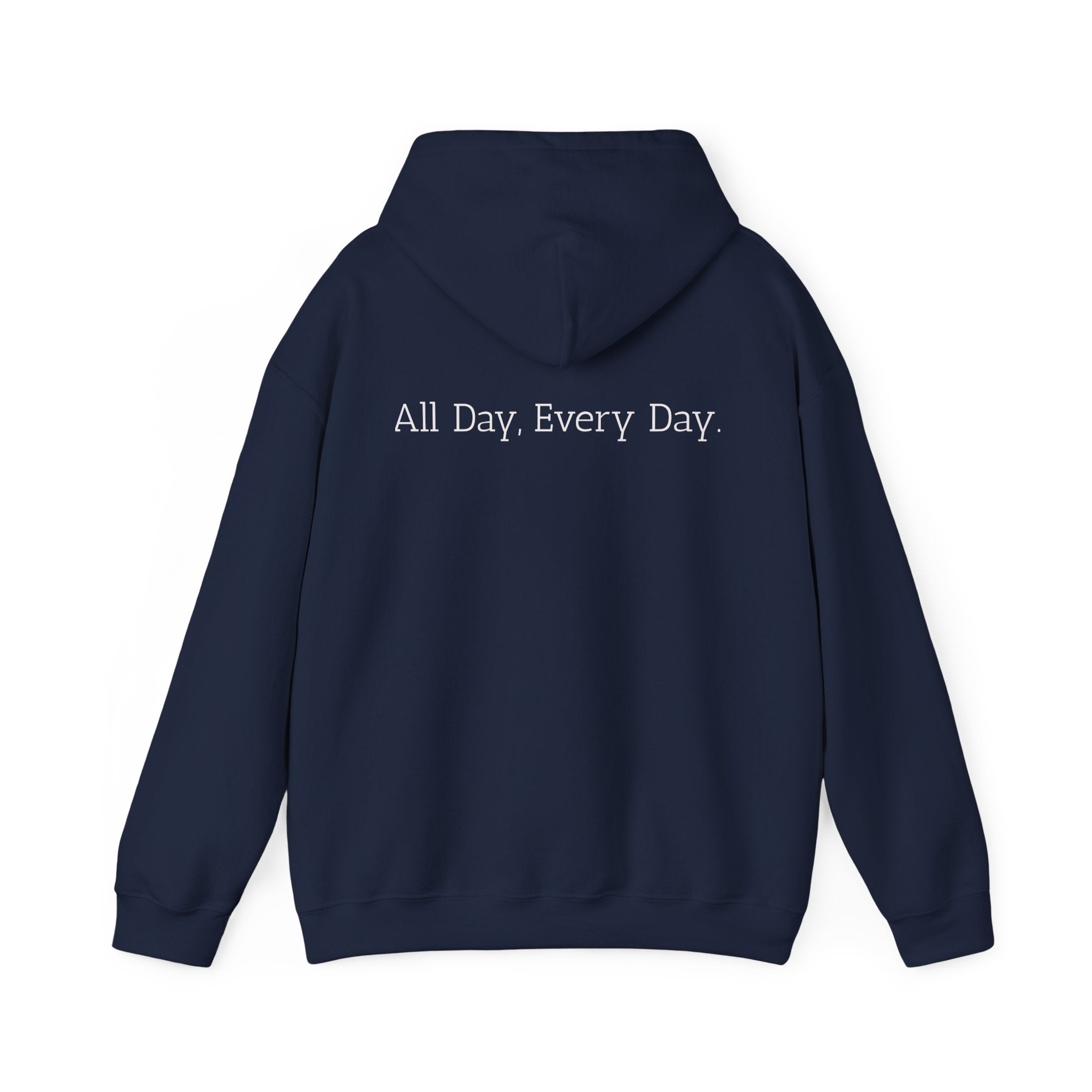 God's Problem Hoodie — "God's Problem" Front, "All Day, Every Day." Back | Minimal Faith Statement Sweatshirt