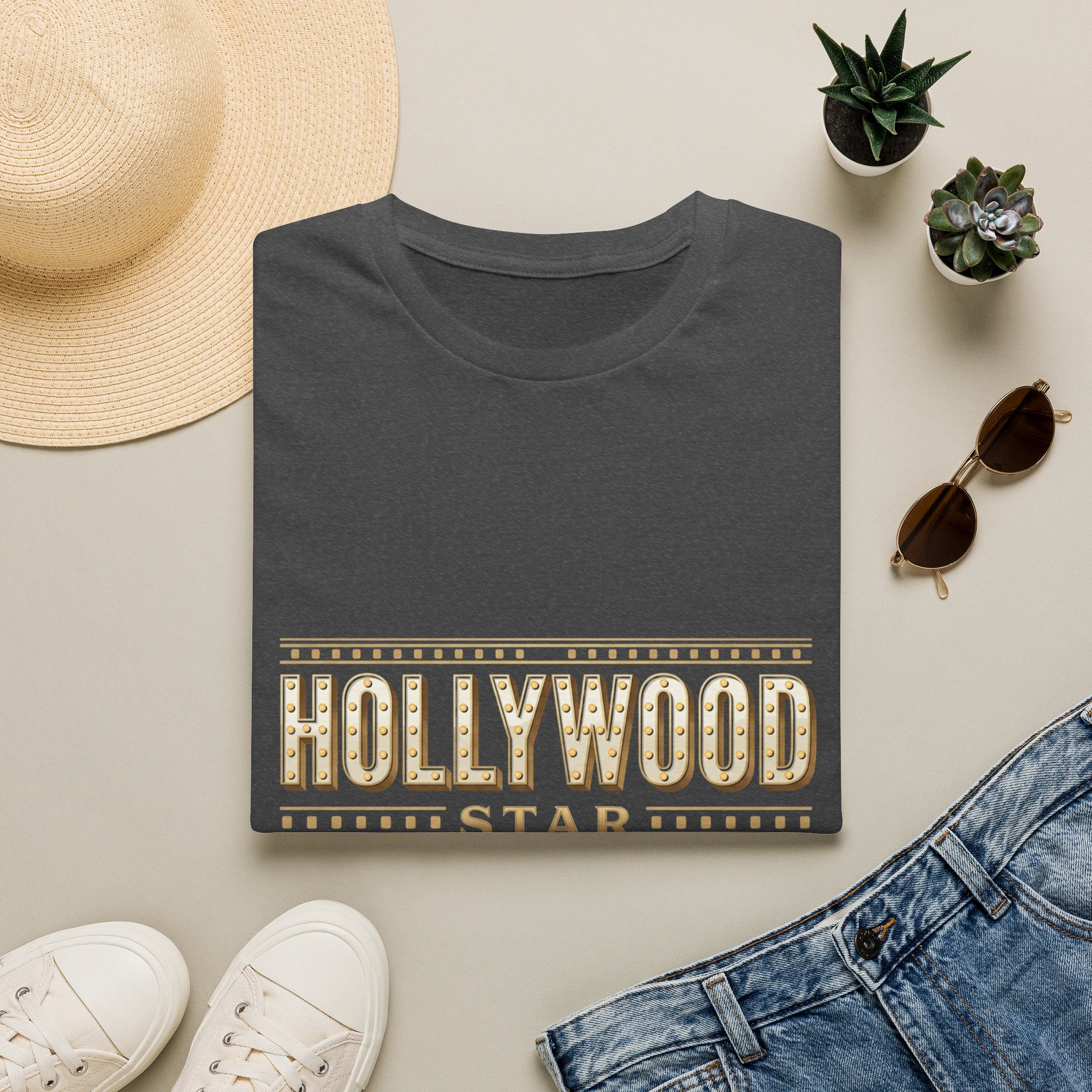 Hollywood Star Vintage Marquee T-Shirt — Retro Movie Sign Graphic Tee