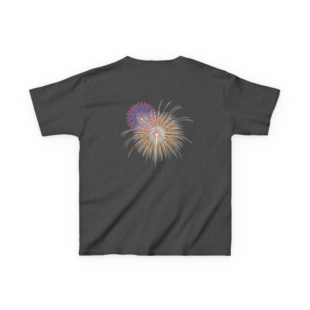 Kids Tee — 4th of July Fireworks American Flag Design