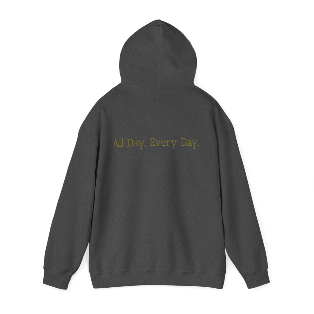 God's Problem Hoodie — "God's Problem" Front, "All Day, Every Day." Back | Minimal Faith Statement Sweatshirt