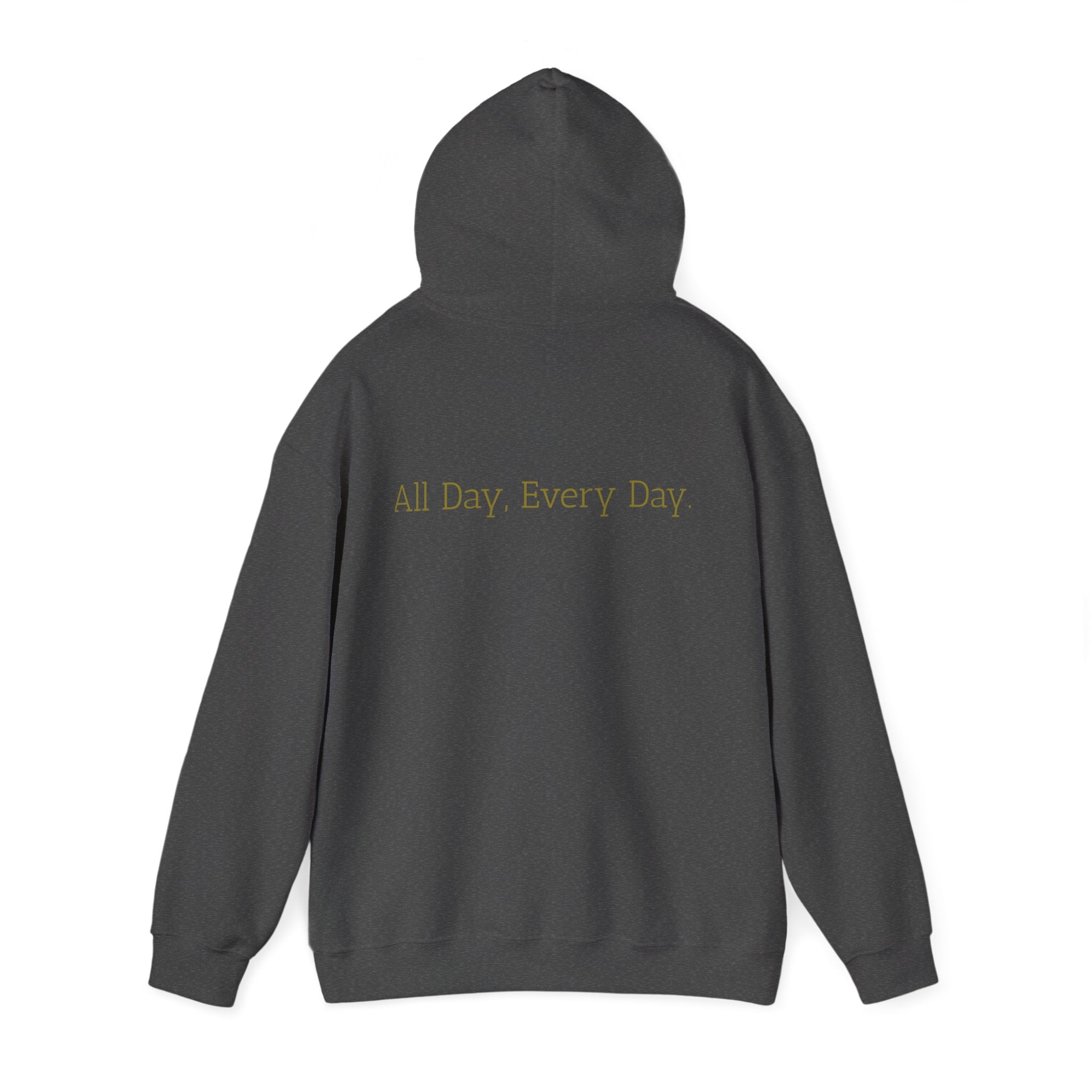 God's Problem Hoodie — "God's Problem" Front, "All Day, Every Day." Back | Minimal Faith Statement Sweatshirt