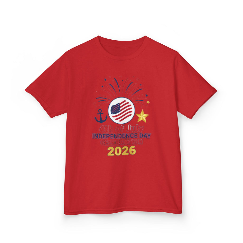 Kids Tee — 4th of July Fireworks American Flag Design