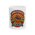 Juneteenth Inspired Ceramic Mug, (11oz, 15oz)