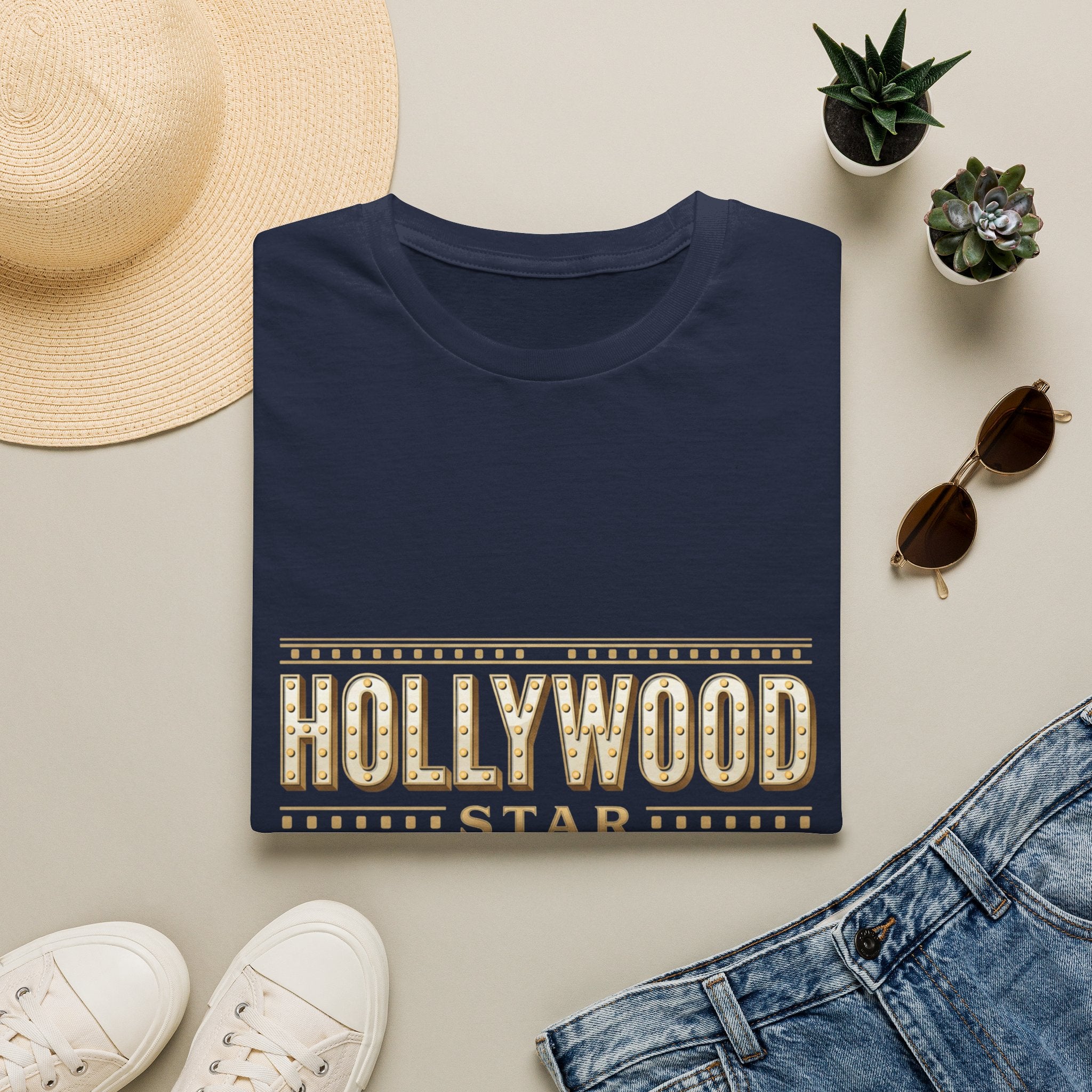Hollywood Star Vintage Marquee T-Shirt — Retro Movie Sign Graphic Tee