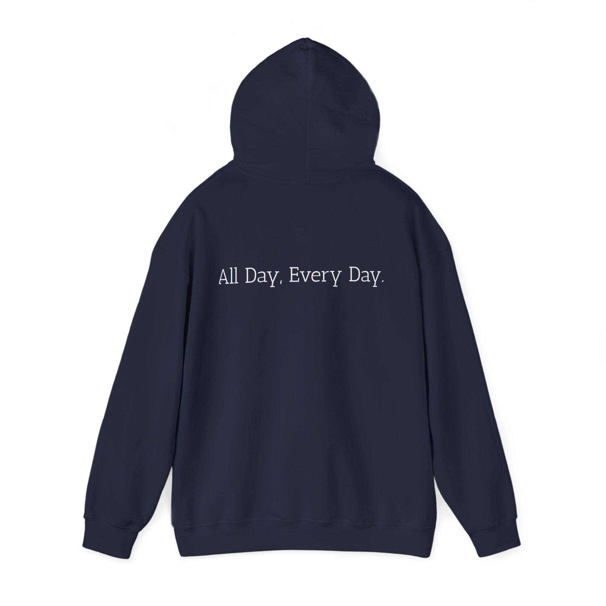 God's Problem Hoodie — "God's Problem" Front, "All Day, Every Day." Back | Minimal Faith Statement Sweatshirt