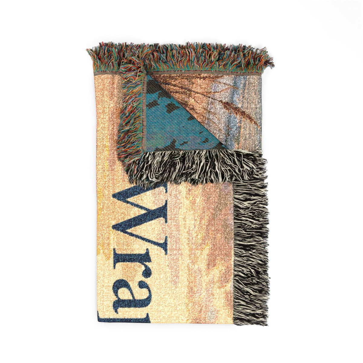 Faith Woven Blanket — "Wrapped in Faith w/sunset" Inspirational Throw