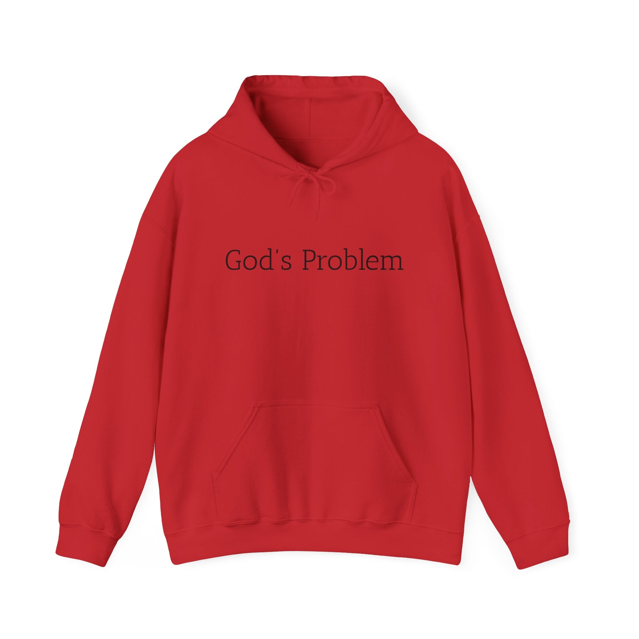 God's Problem Hoodie — "God's Problem" Front, "All Day, Every Day." Back | Minimal Faith Statement Sweatshirt