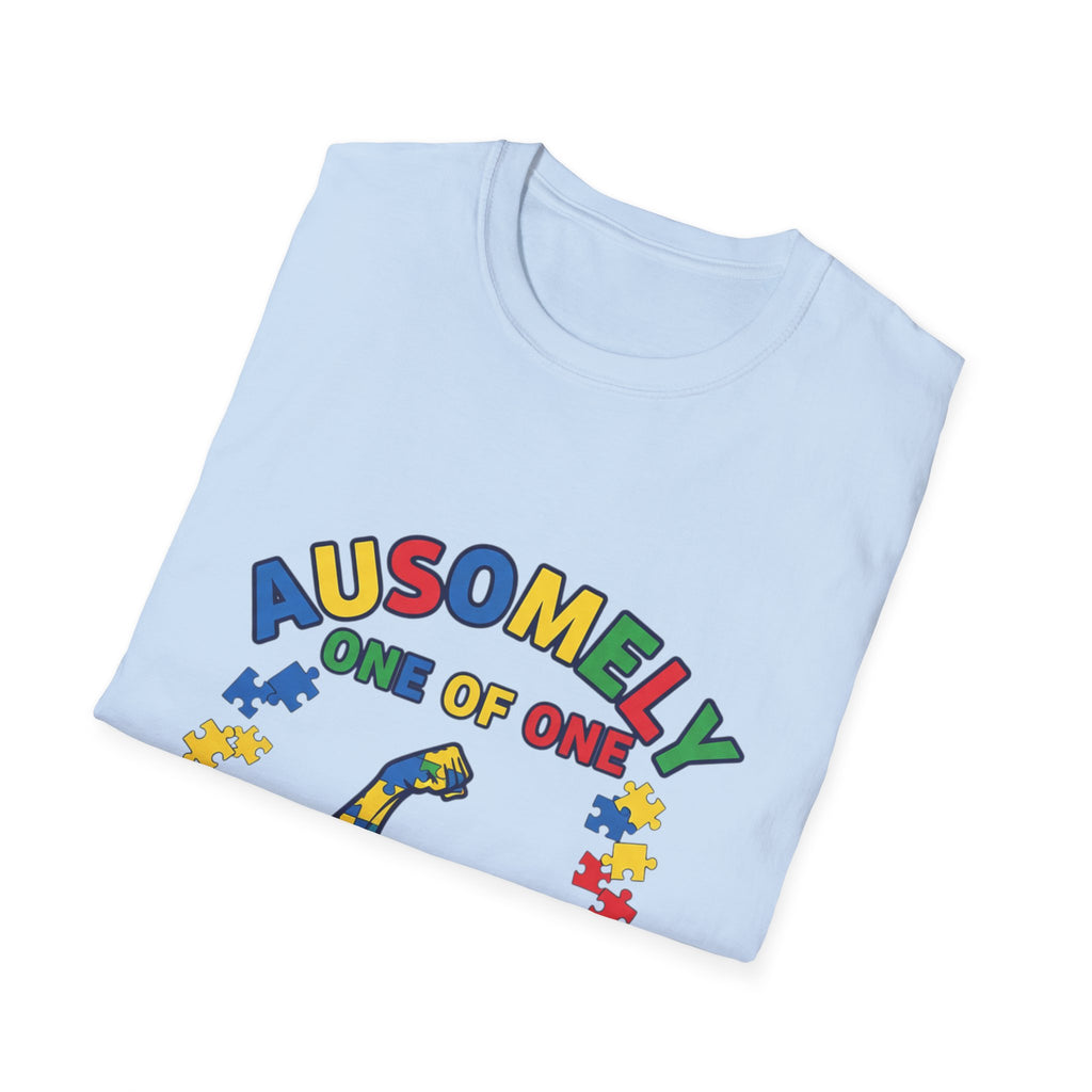 T-Shirt — “Ausomely One of One” Colorful Autism Awareness Tee