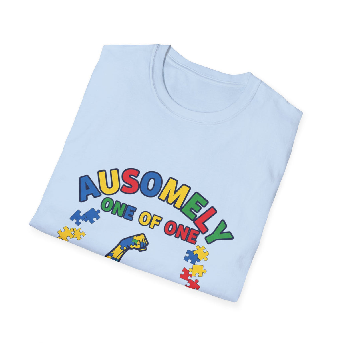 T-Shirt — “Ausomely One of One” Colorful Autism Awareness Tee