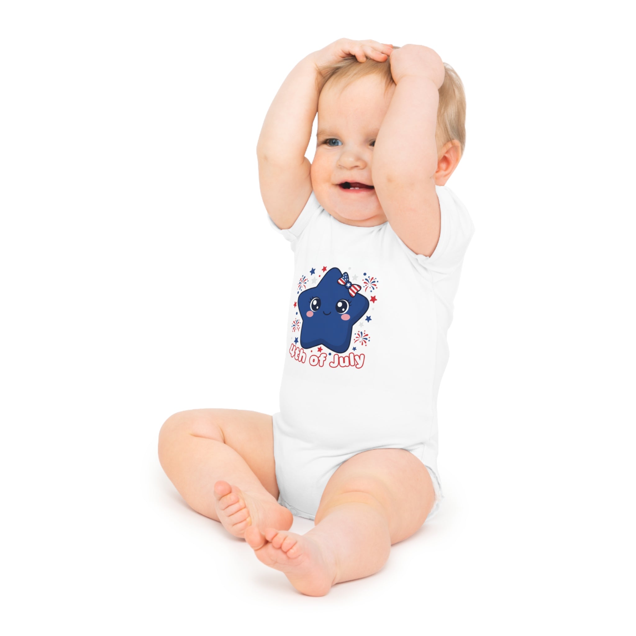 4th of July Baby Bodysuit — Kawaii Star Patriotic Infant One-Piece
