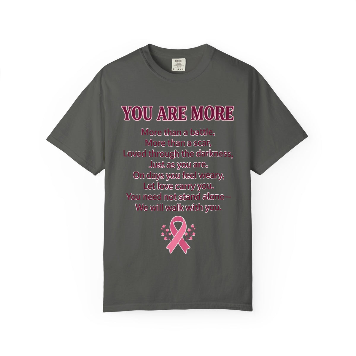 Pink Ribbon Poem T-Shirt | Breast Cancer Awareness & Hope