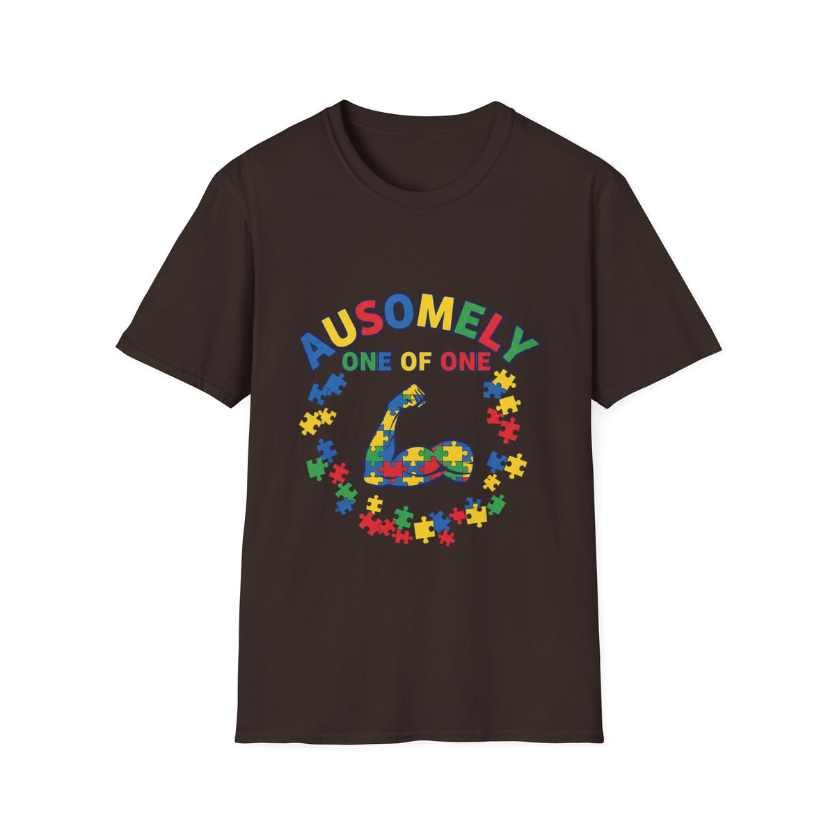 T-Shirt — “Ausomely One of One” Colorful Autism Awareness Tee