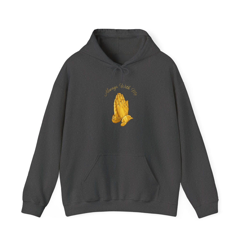 "Always With Me" Golden Praying Hands Hoodie