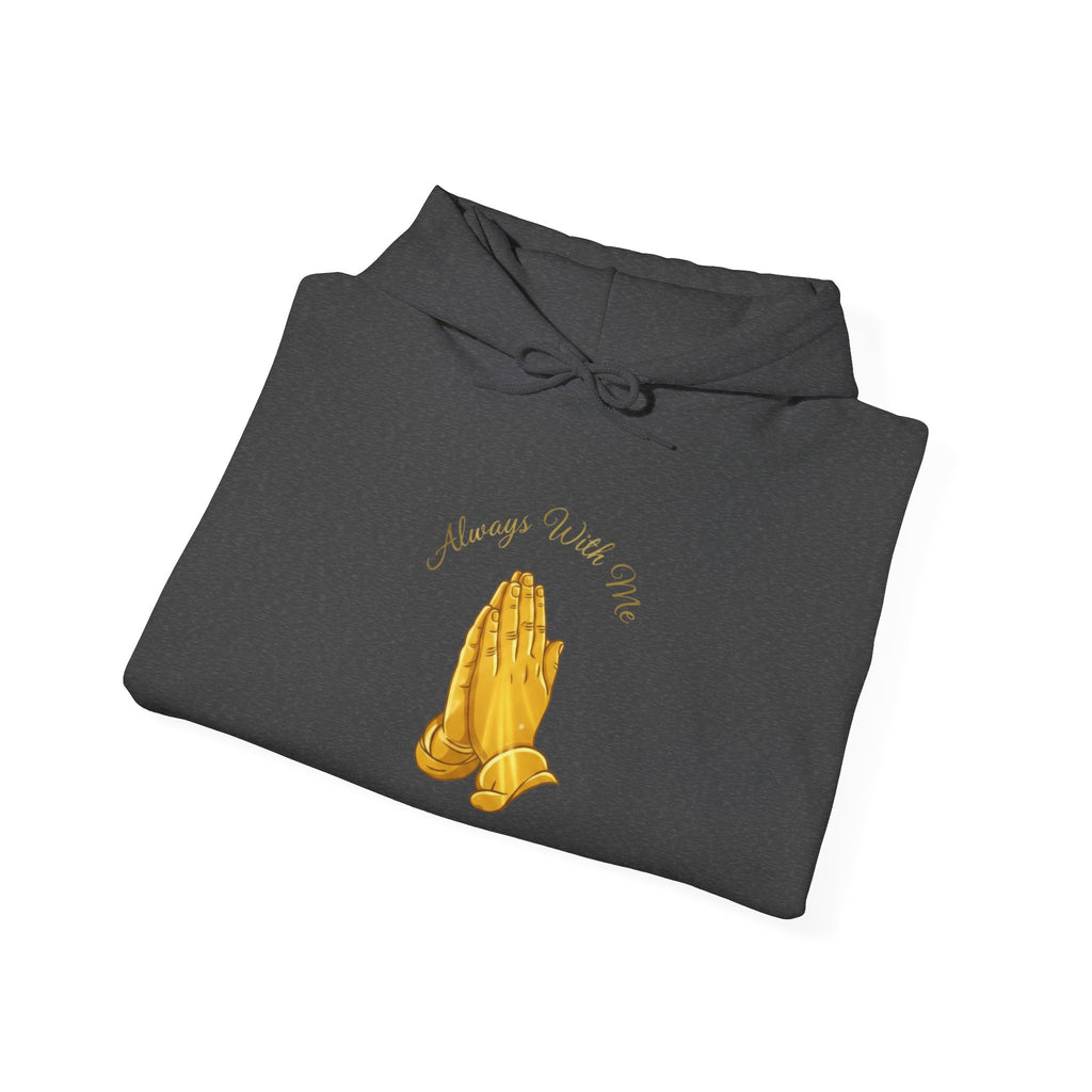 "Always With Me" Golden Praying Hands Hoodie