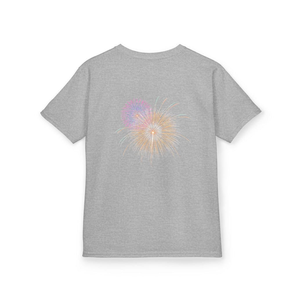 Kids Tee — 4th of July Fireworks American Flag Design