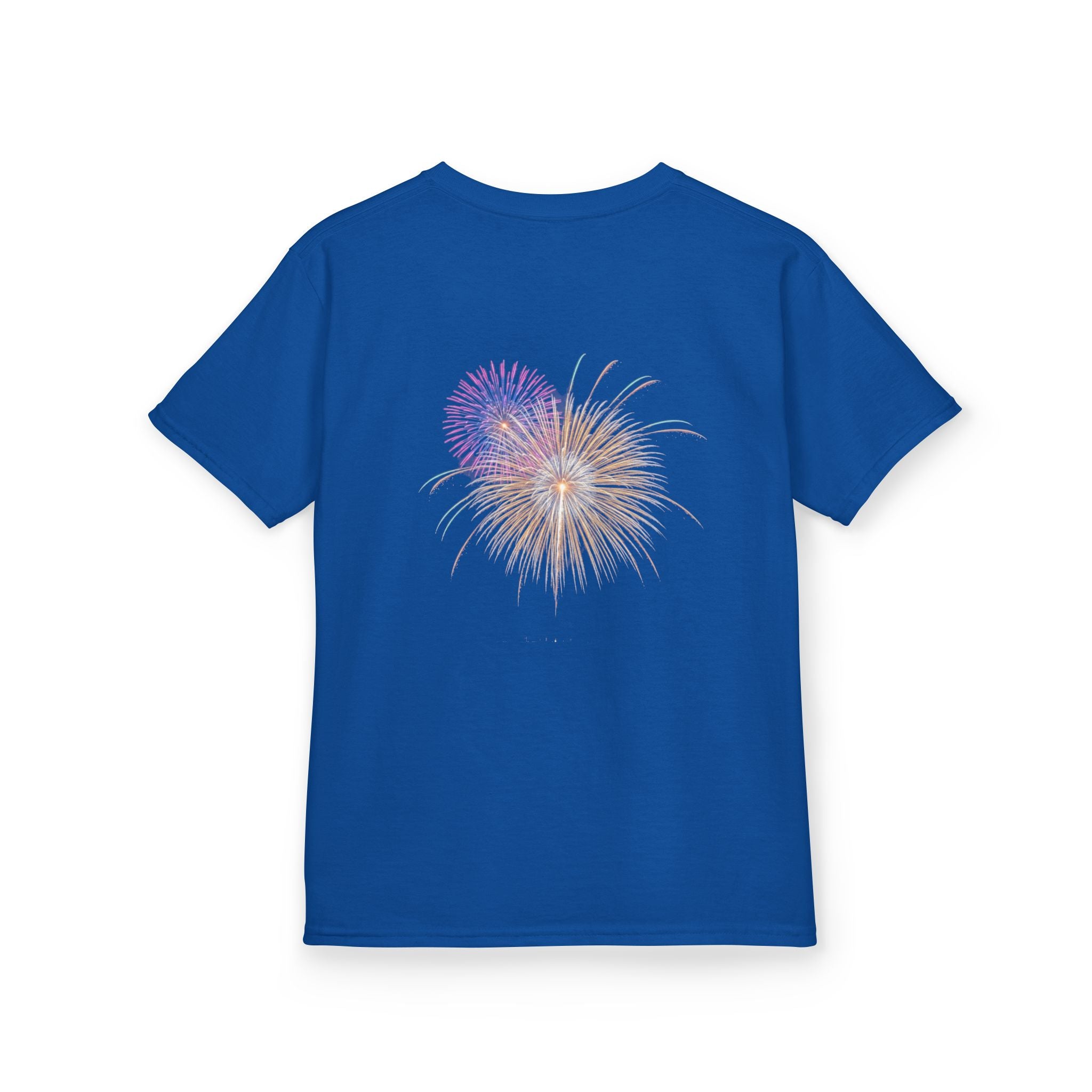 Kids Tee — 4th of July Fireworks American Flag Design