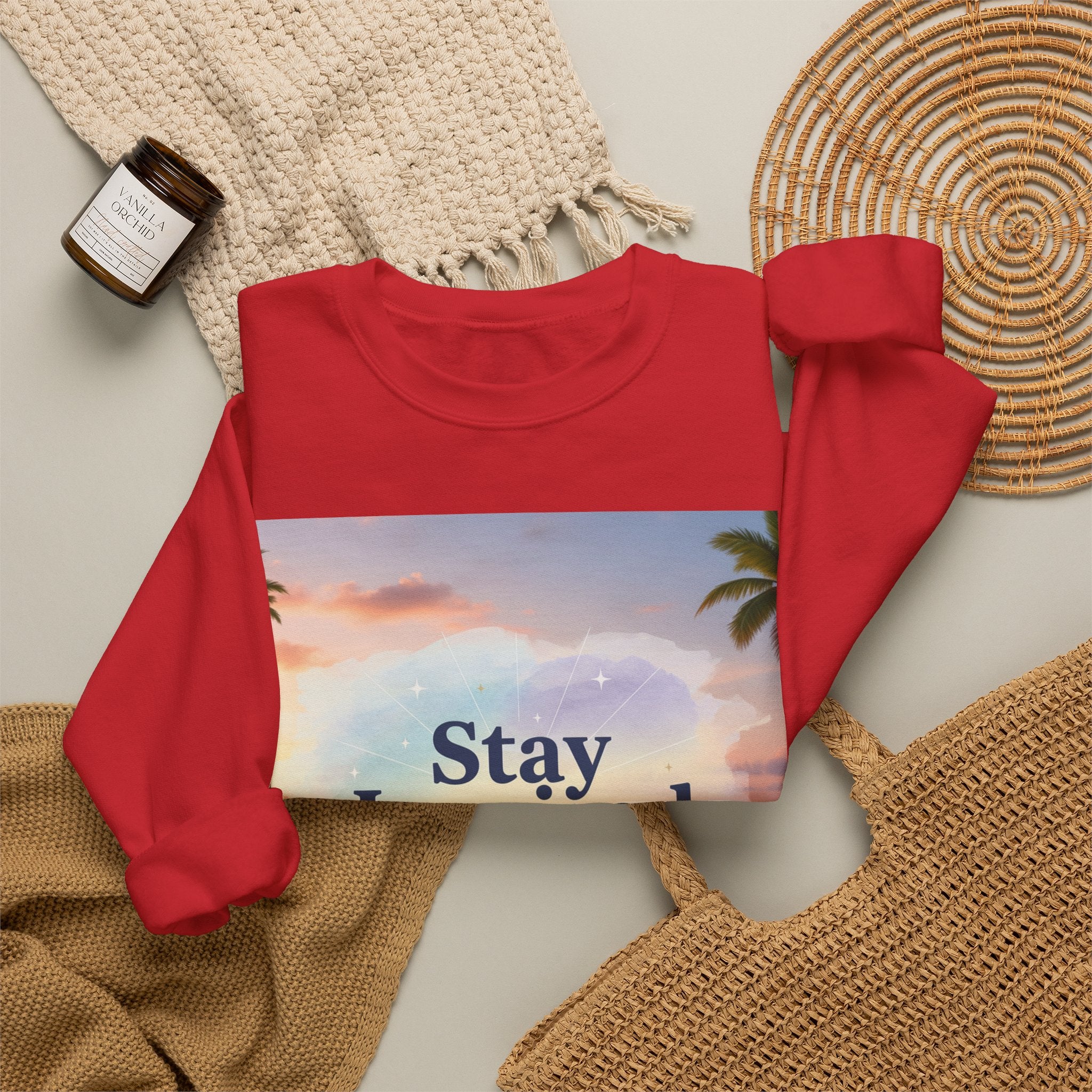 Stay Inspired Beach Unisex Sweatshirt | Family Star