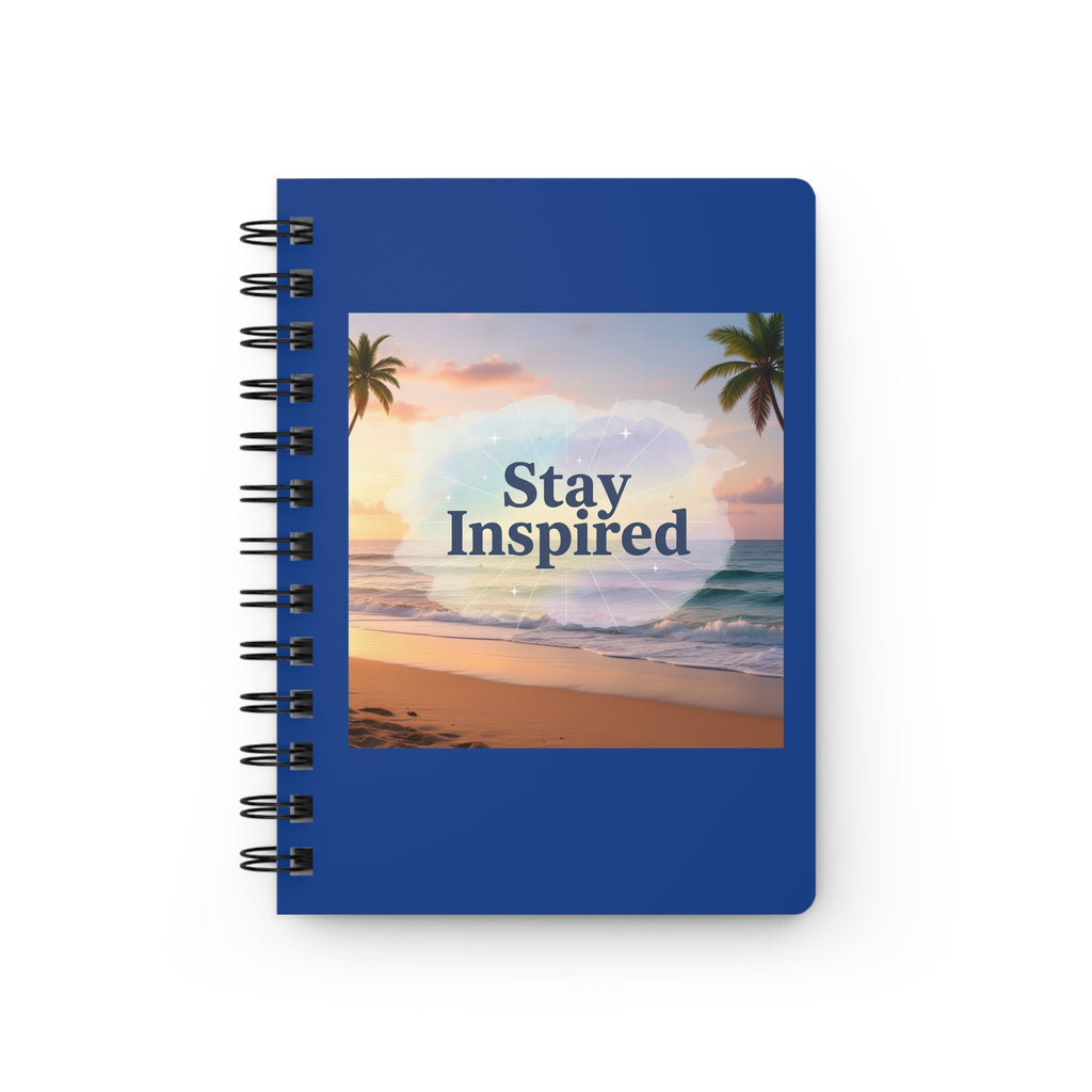 Stay Inspired Beach Spiral Notebook | Family Star (blue)
