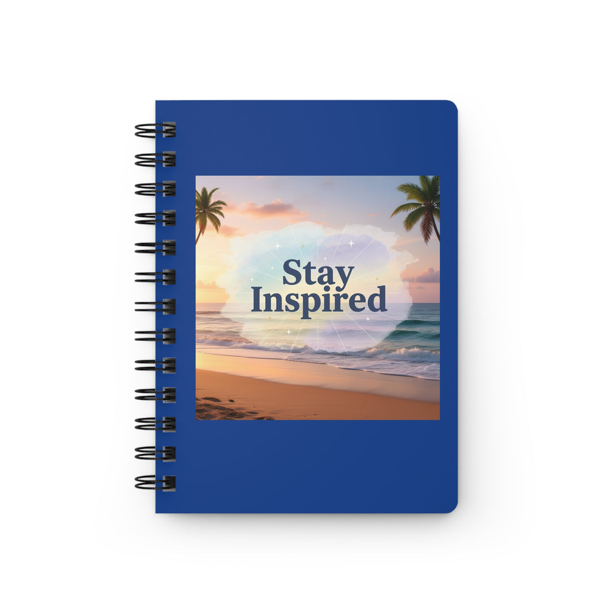 Stay Inspired Beach Spiral Notebook | Family Star (blue)